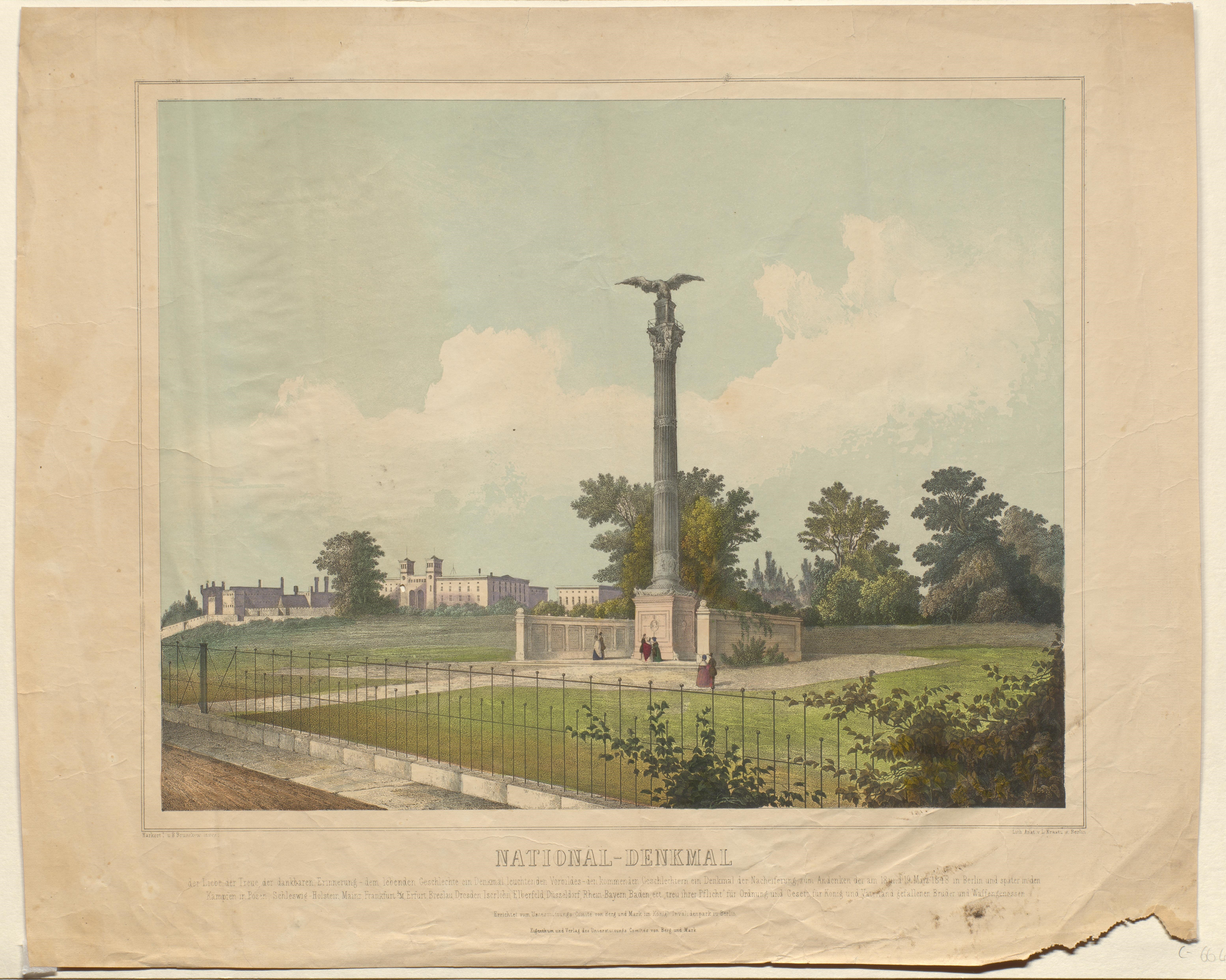 National- Denkmal f. Gefallene 1848 auf Seiten der Krone (Gleimhaus CC BY-NC-SA)