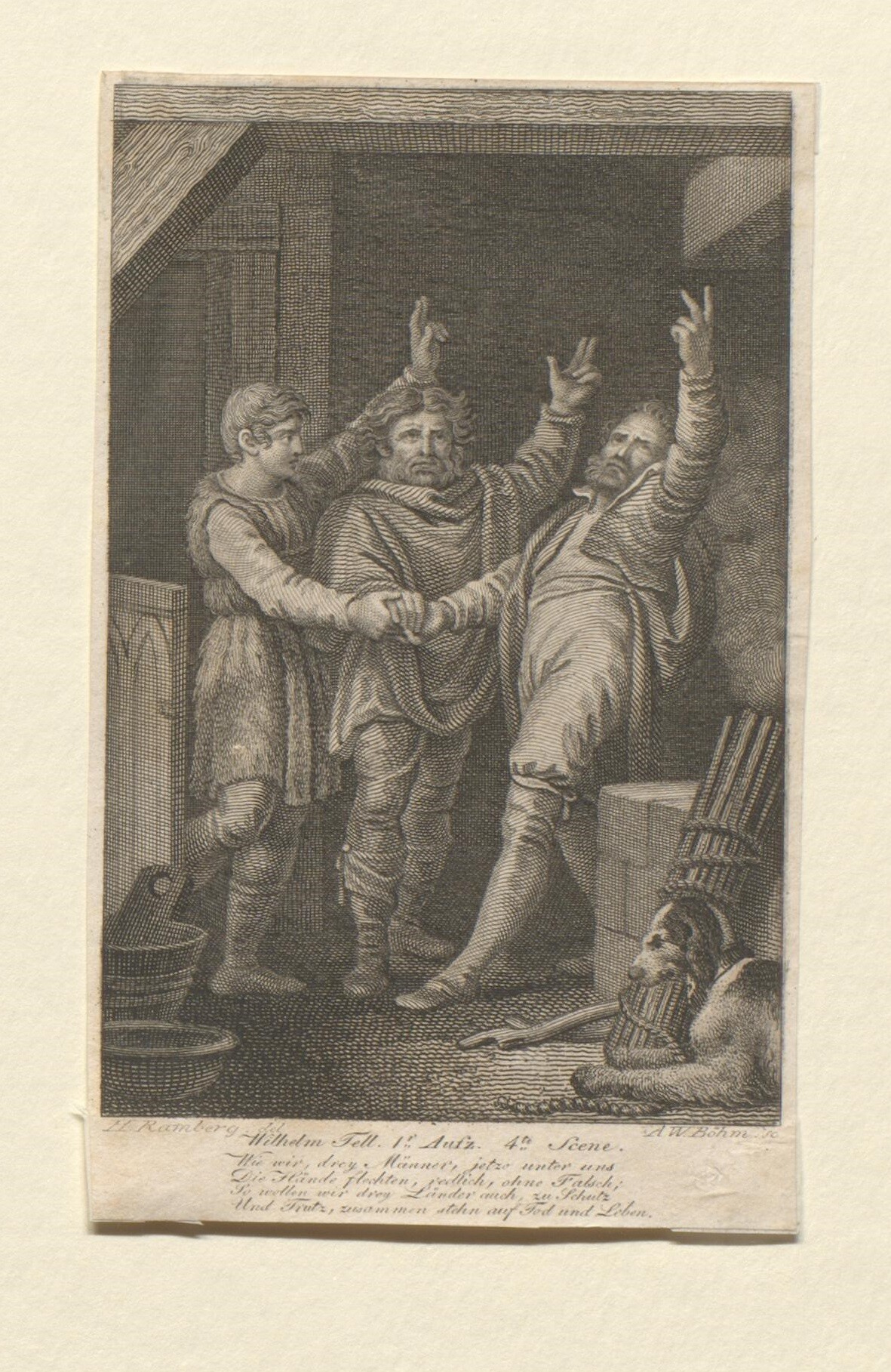 Illustration zu Schillers "Wilhelm Tell", 1. Aufz., 4. Szene (Gleimhaus CC BY-NC-SA)