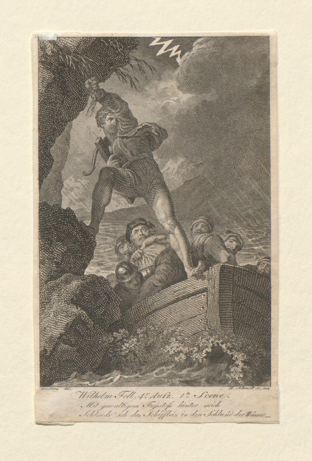 Illustration zu Schillers "Wilhelm Tell ", 4. Aufz., 1. Szene (Gleimhaus CC BY-NC-SA)