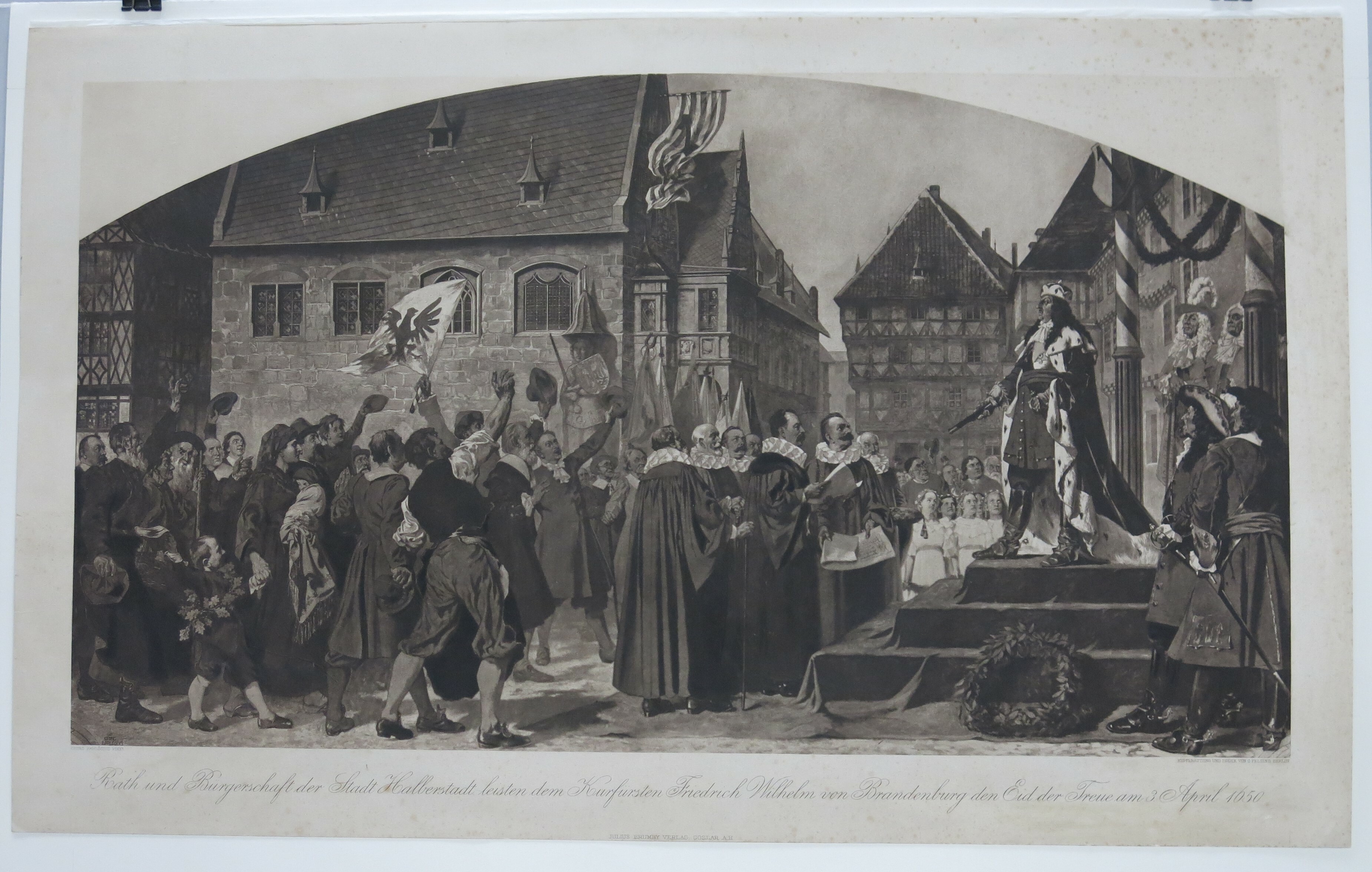 Huldigung vor Friedrich Wilhelm Kürfürst von Brandenburg in Halberstadt, 1650 (Gleimhaus CC BY-NC-SA)