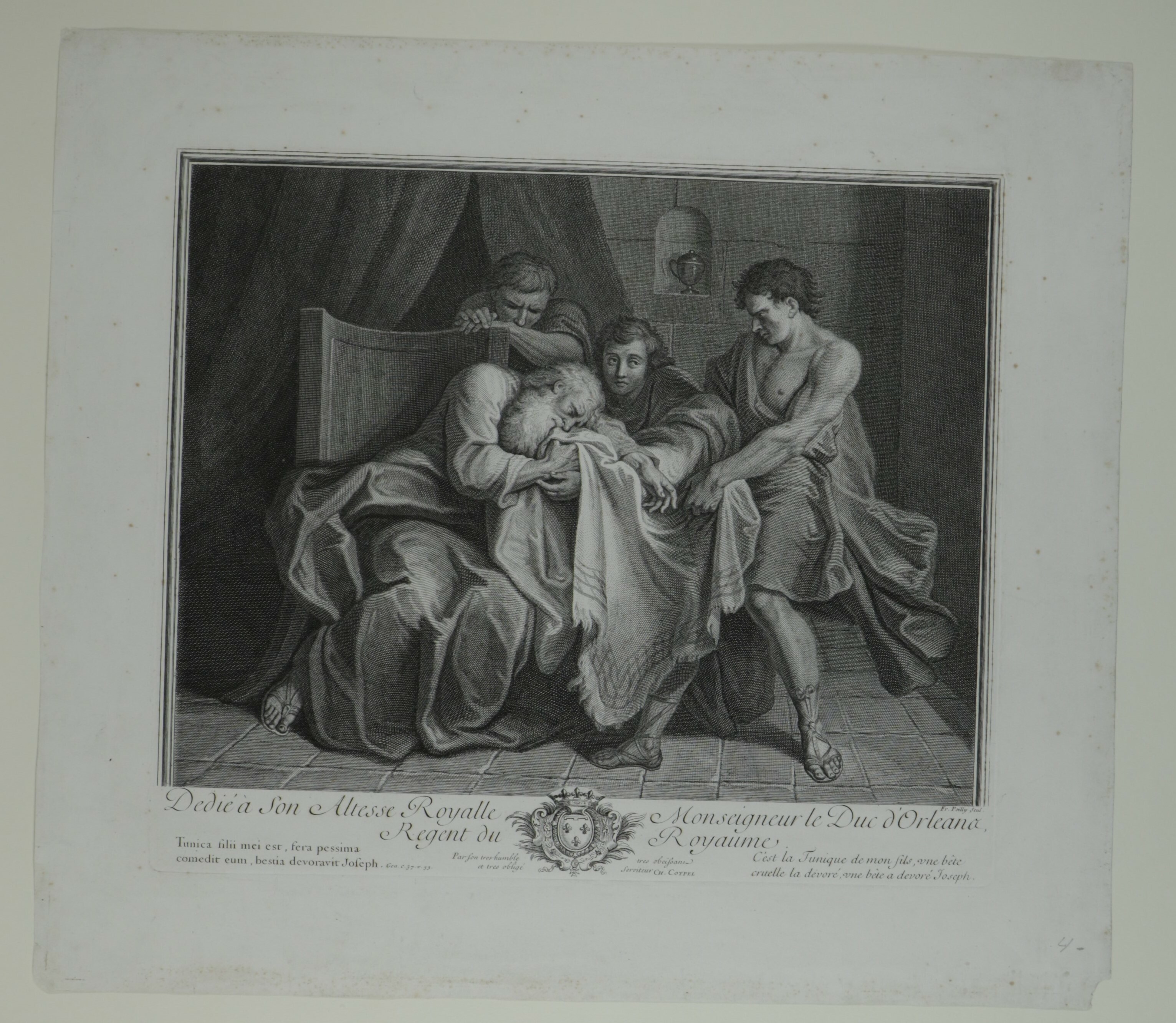 Die Brüder bringen dem Vater Josephs Gewand, gewidmet Philippe d`Orléans (régent de France ; 1674-1723) (Gleimhaus CC BY-NC-SA)
