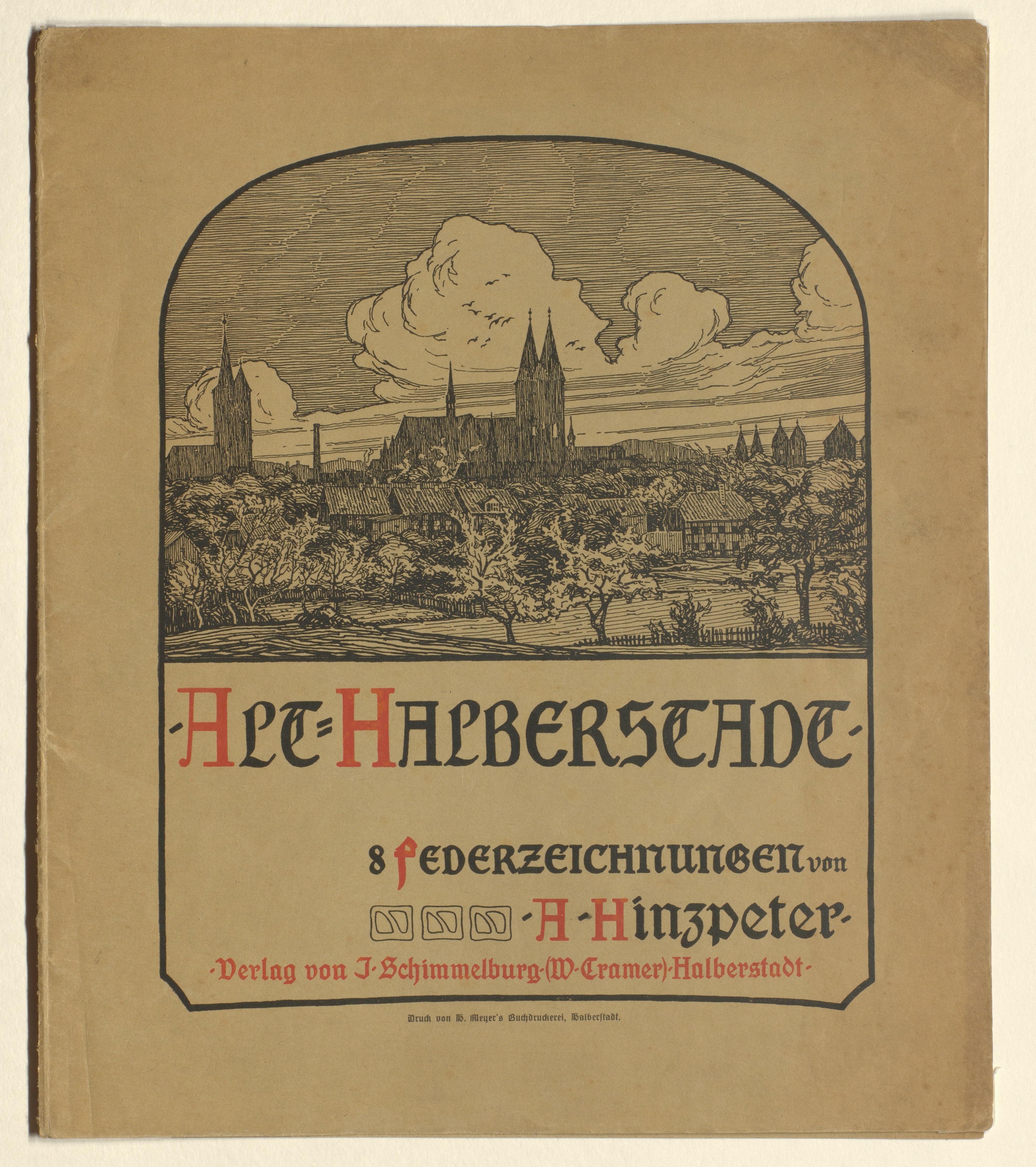 Umschlag der Mappe "Alt-Halberstadt" (Gleimhaus CC BY-NC-SA)