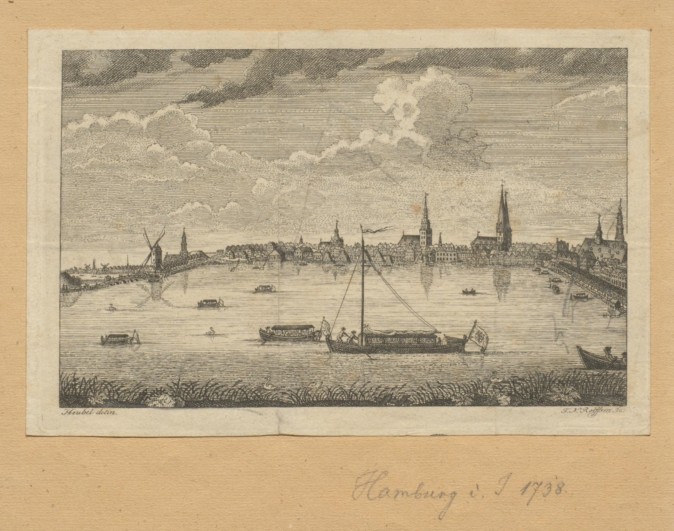 Hamburg im Jahr 1738 (Gleimhaus CC BY-NC-SA)