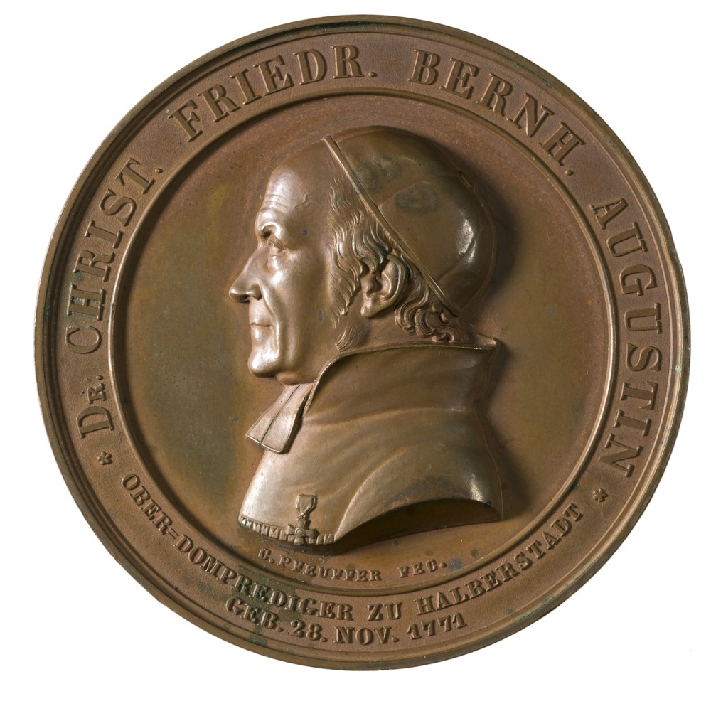 Medaille auf Oberdomprediger Dr. Christian F. B. Augustin (*1771 † 1856) (Kulturstiftung Sachsen-Anhalt CC BY-NC-SA)