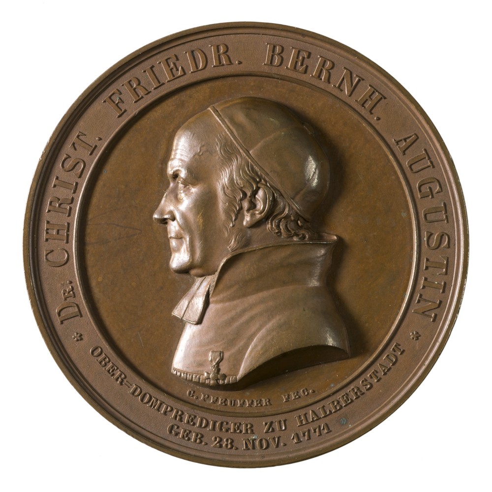 Medaille auf Oberdomprediger Dr. Christian F. B. Augustin (*1771,† 1856) (Kulturstiftung Sachsen-Anhalt CC BY-NC-SA)