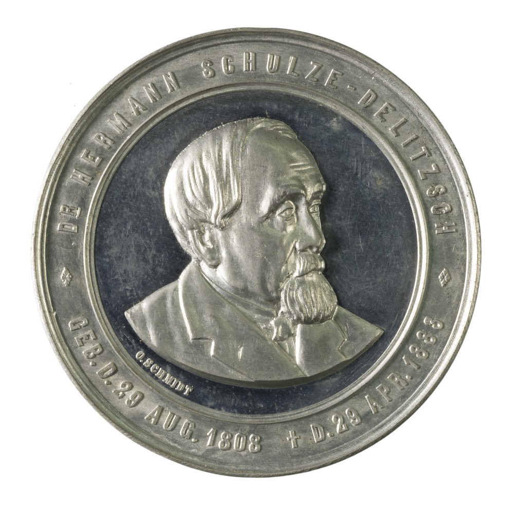 Medaille Hermann Schulze-Delitzsch (*1808, † 1883)/Credit-Verein (Kulturstiftung Sachsen-Anhalt CC BY-NC-SA)