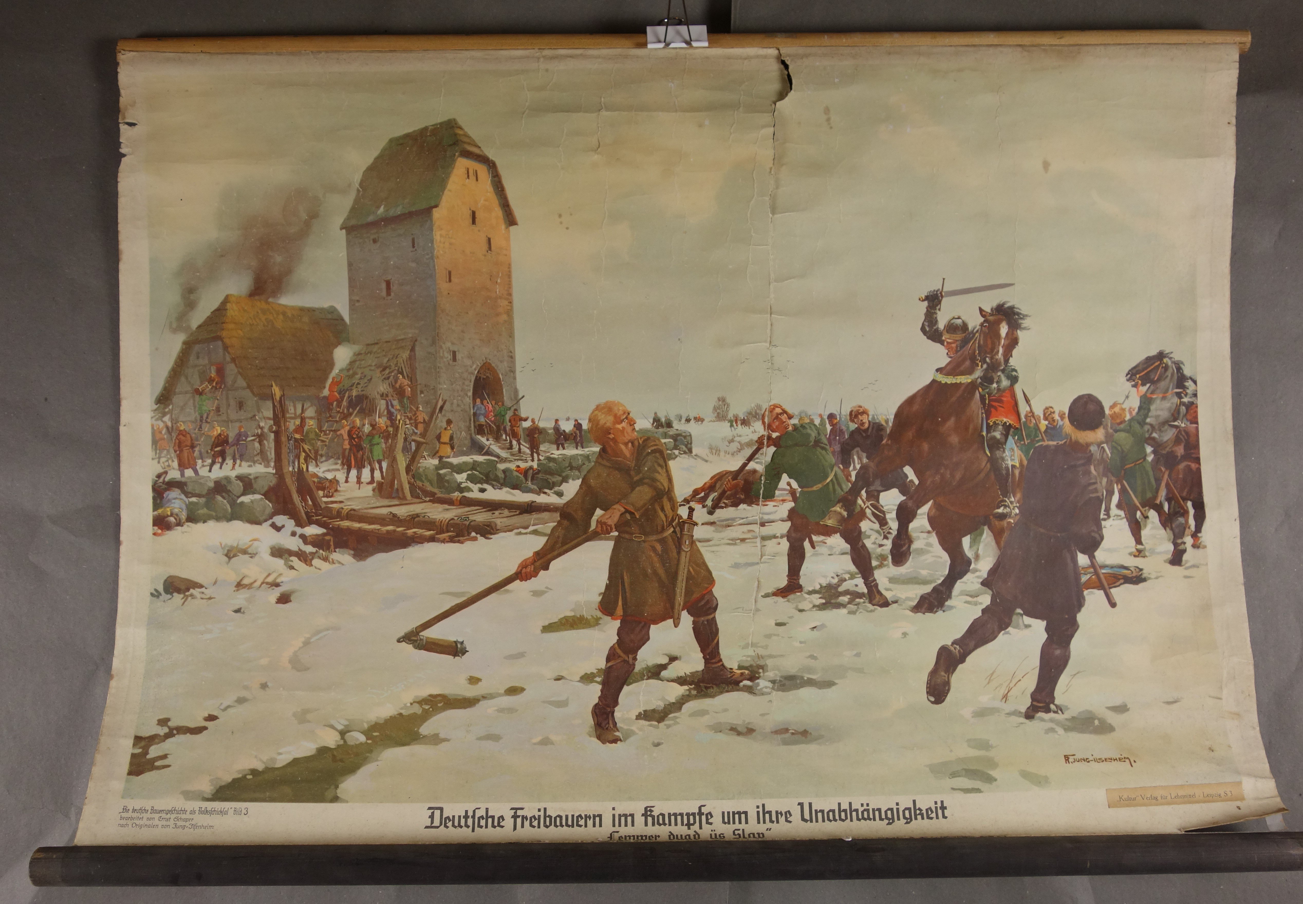 Wandkarte "Deutsche Freibauern im Kampf um ihre Unabhängigkeit" (Förder- und Heimatverein Stadt und Kloster Jerichow e.V. CC BY-NC-SA)