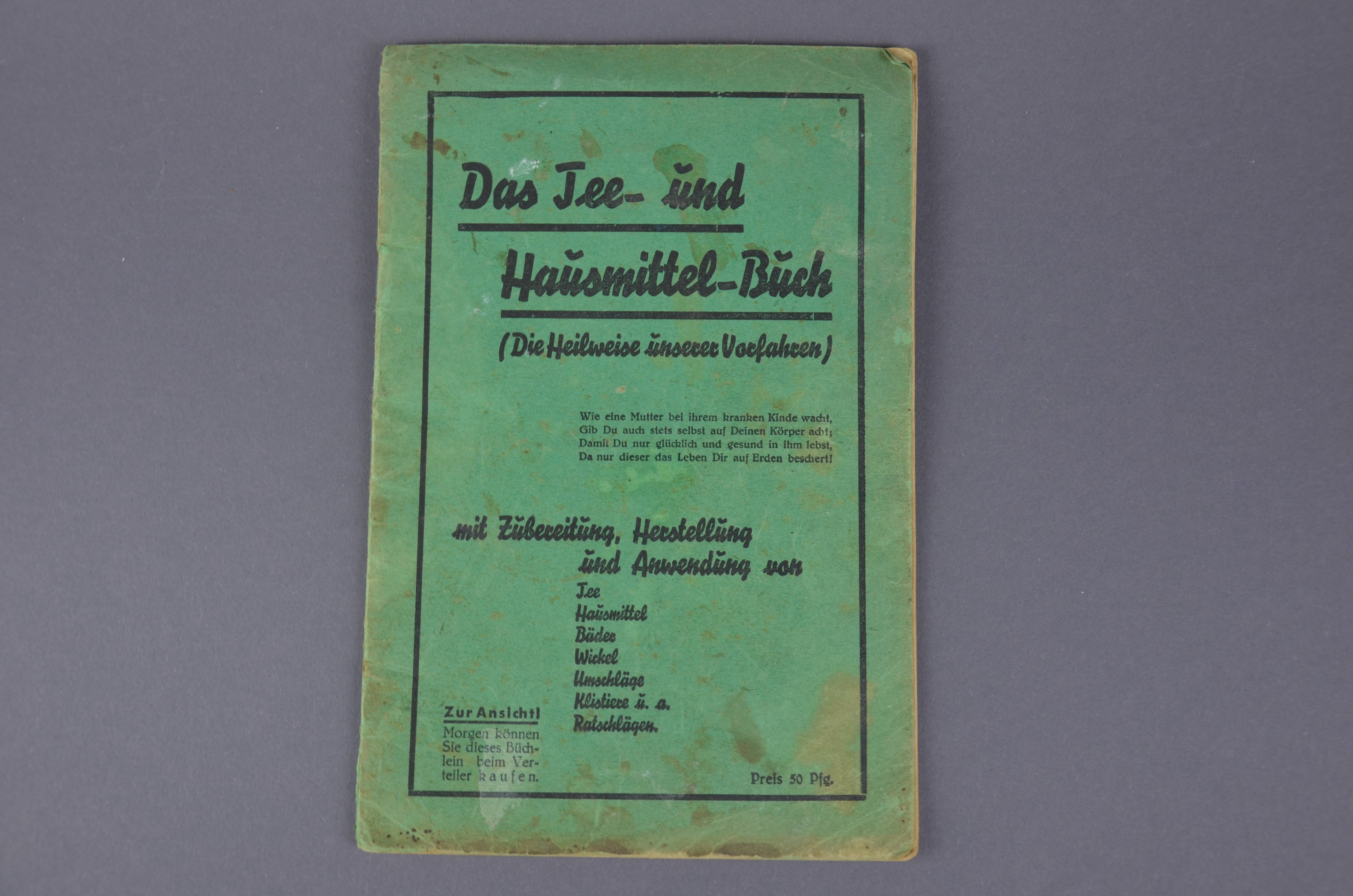 Tee- und Hausmittelbuch (Förder- und Heimatverein Stadt und Kloster Jerichow e.V. CC BY-NC-SA)