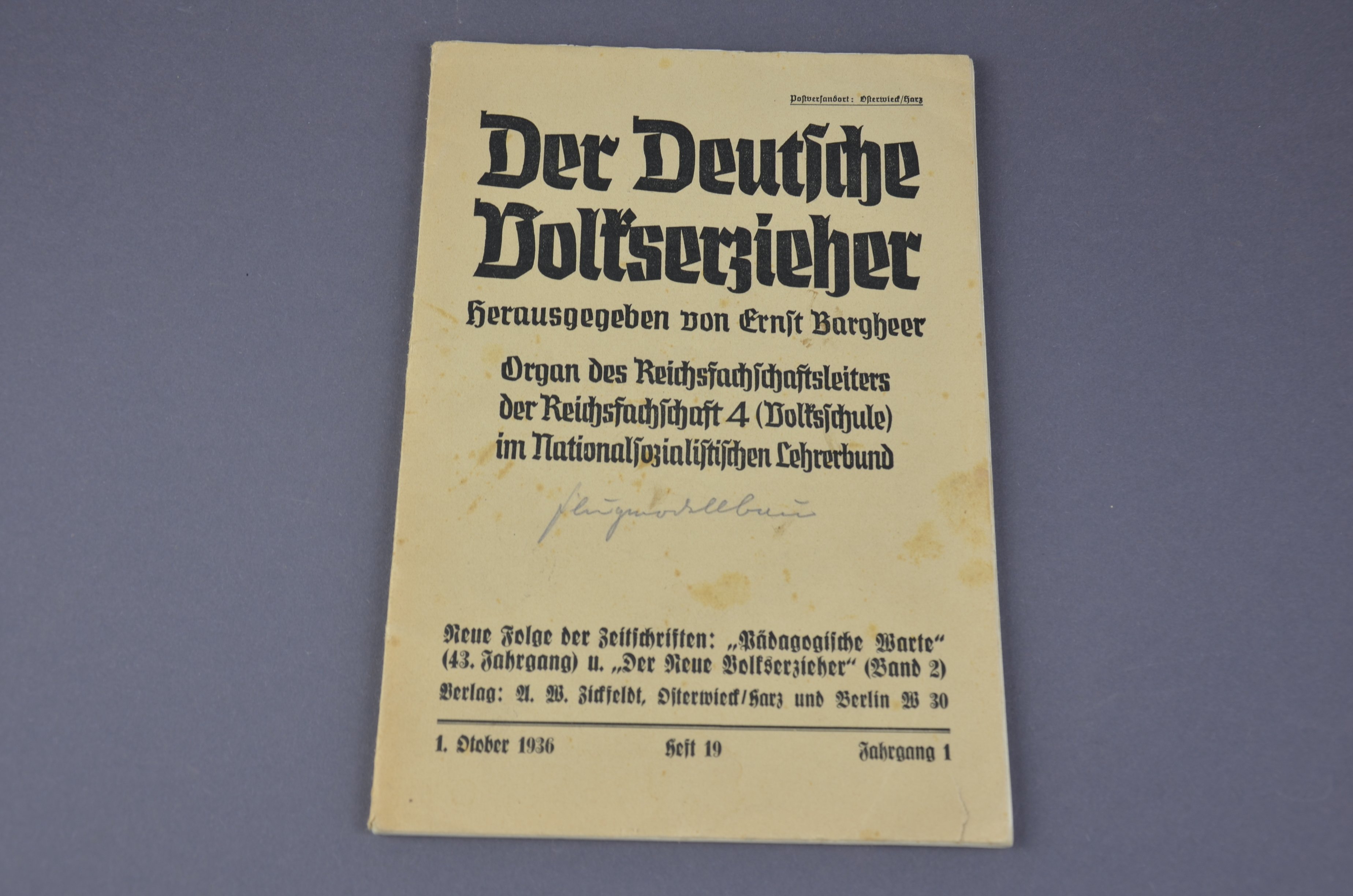 Der deutsche Volkserzieher (Förder- und Heimatverein Stadt und Kloster Jerichow e.V. CC BY-NC-SA)