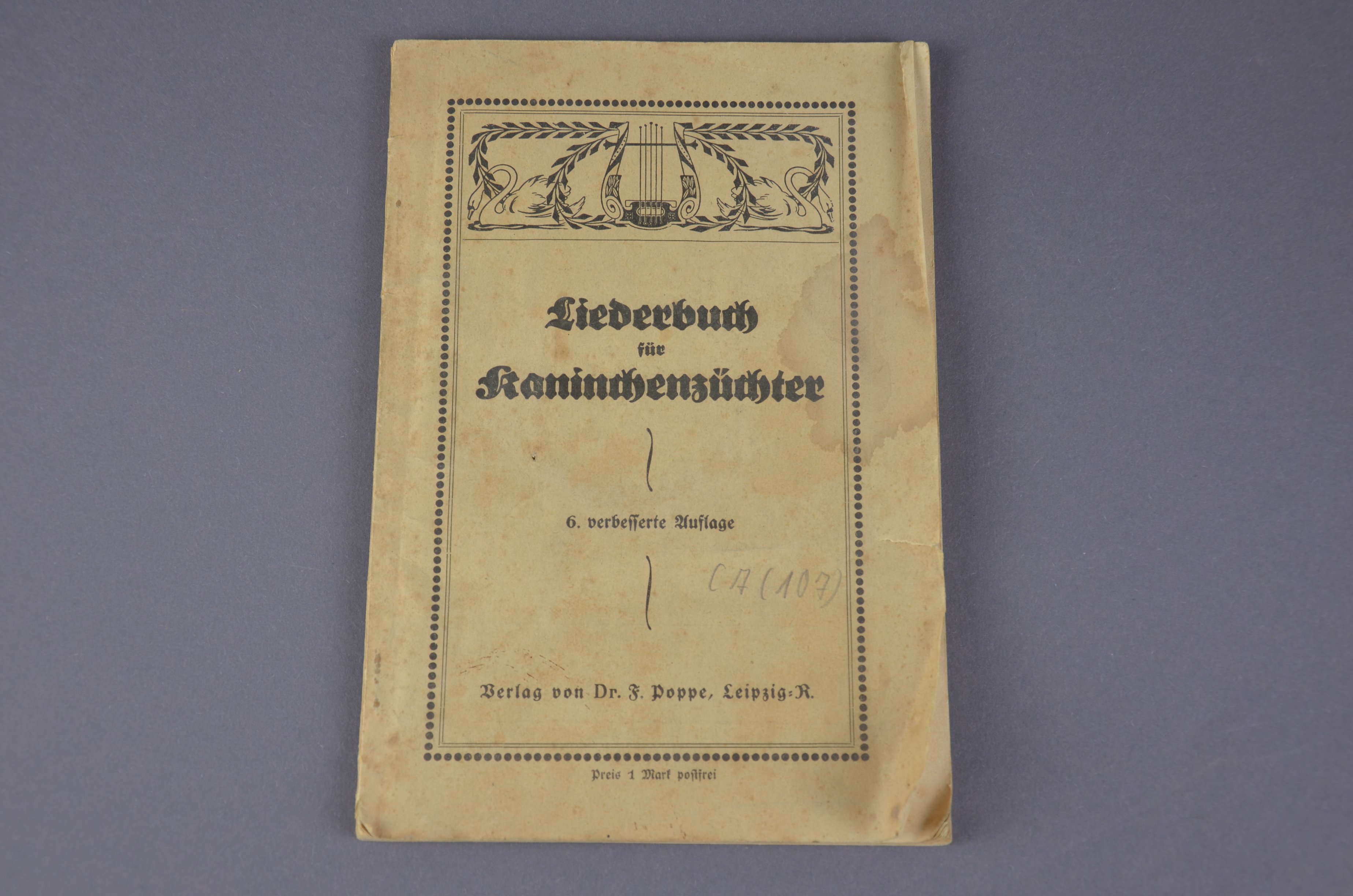 Liederbuch für Kaninchenzüchter (Förder- und Heimatverein Stadt und Kloster Jerichow e.V. CC BY-NC-SA)