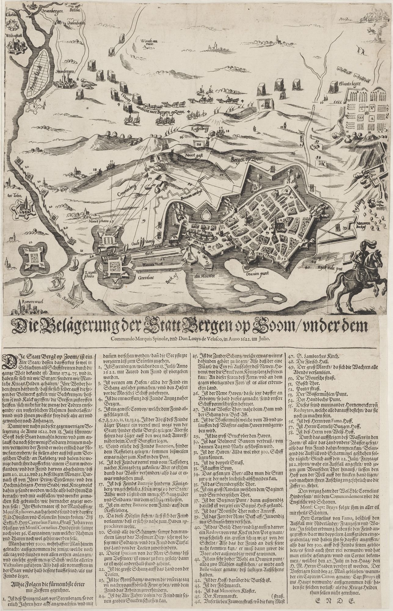 Die Belaegerung der Statt Bergen op Boom/ under dem/ Commando Marquia Spinoae, und Don Louys Velasco, in Anno 1622. im Julio. (Kulturstiftung Sachsen-Anhalt Public Domain Mark)