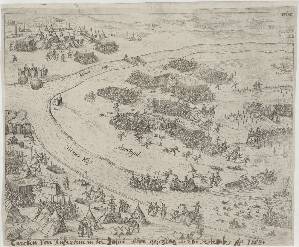 Turcken vom Rußworm in der Insul Adon geschlag in. 28. Septembre An. 1603. (Kulturstiftung Sachsen-Anhalt Public Domain Mark)