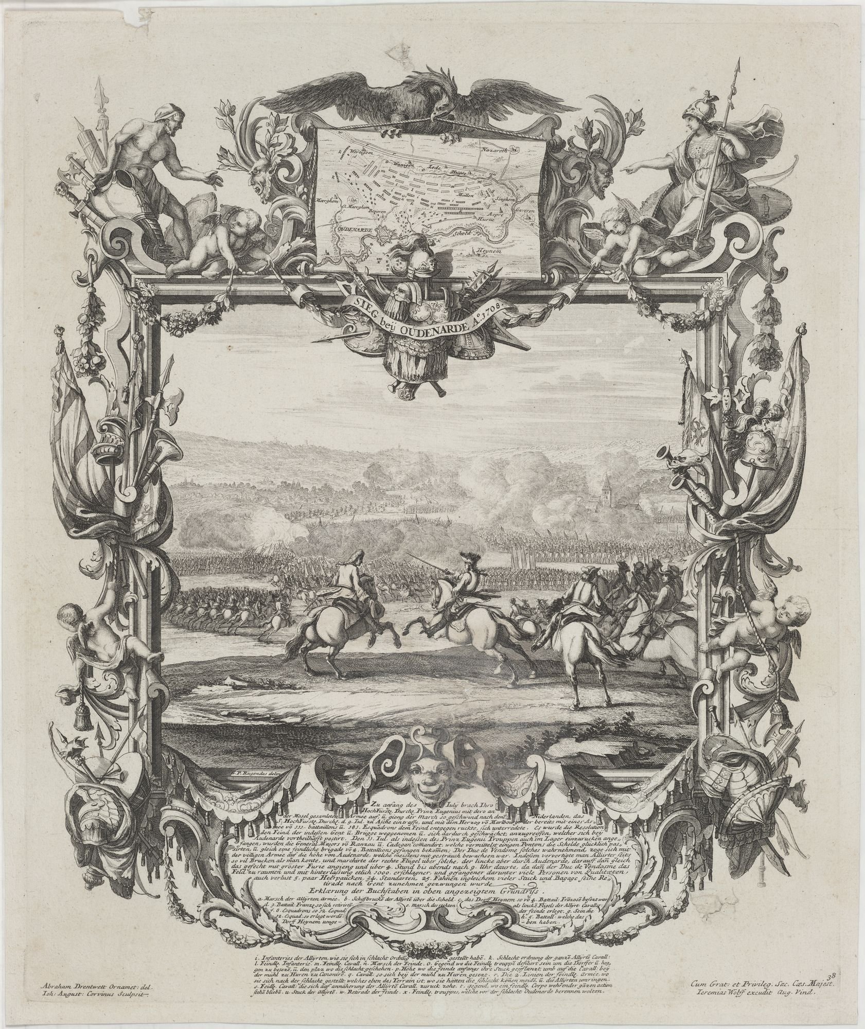 Sieg bey OUDENARDE Ao. 1708. (Kulturstiftung Sachsen-Anhalt Public Domain Mark)