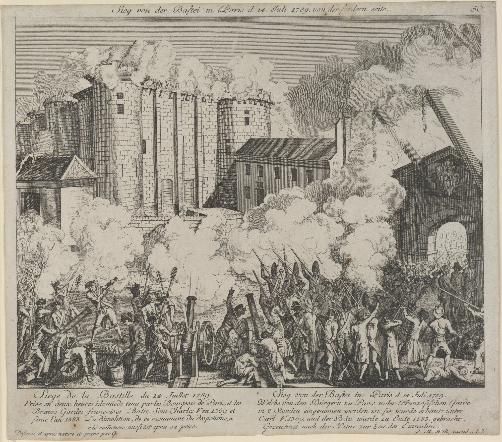 Sieg von der Bastei in Paris d. 14. Juli 1789. von der fordern seite. (Kulturstiftung Sachsen-Anhalt Public Domain Mark)