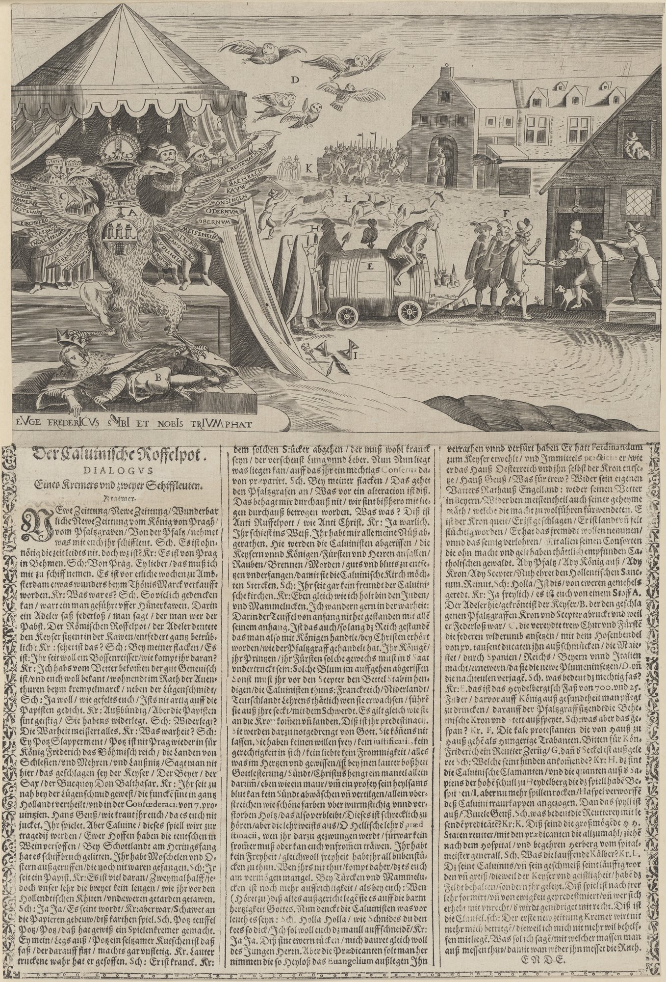 Der Calvinische Roffelpot./ DIALOGUS/ Eines Kremers und zweyer Schiffleuten. (Kulturstiftung Sachsen-Anhalt Public Domain Mark)