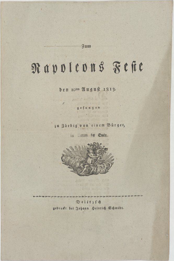 Zum/ Napoleons Feste/ den 10ten August 1813. (Kulturstiftung Sachsen-Anhalt Public Domain Mark)