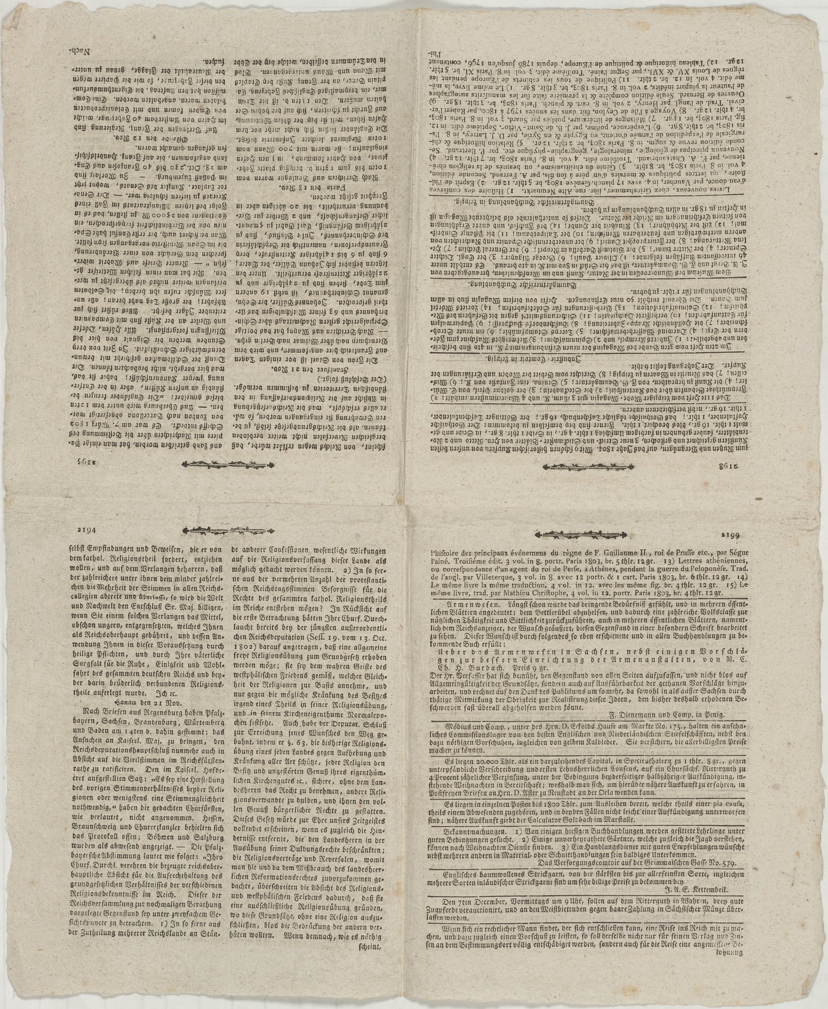 Leipziger Zeitungen (Kulturstiftung Sachsen-Anhalt Public Domain Mark)