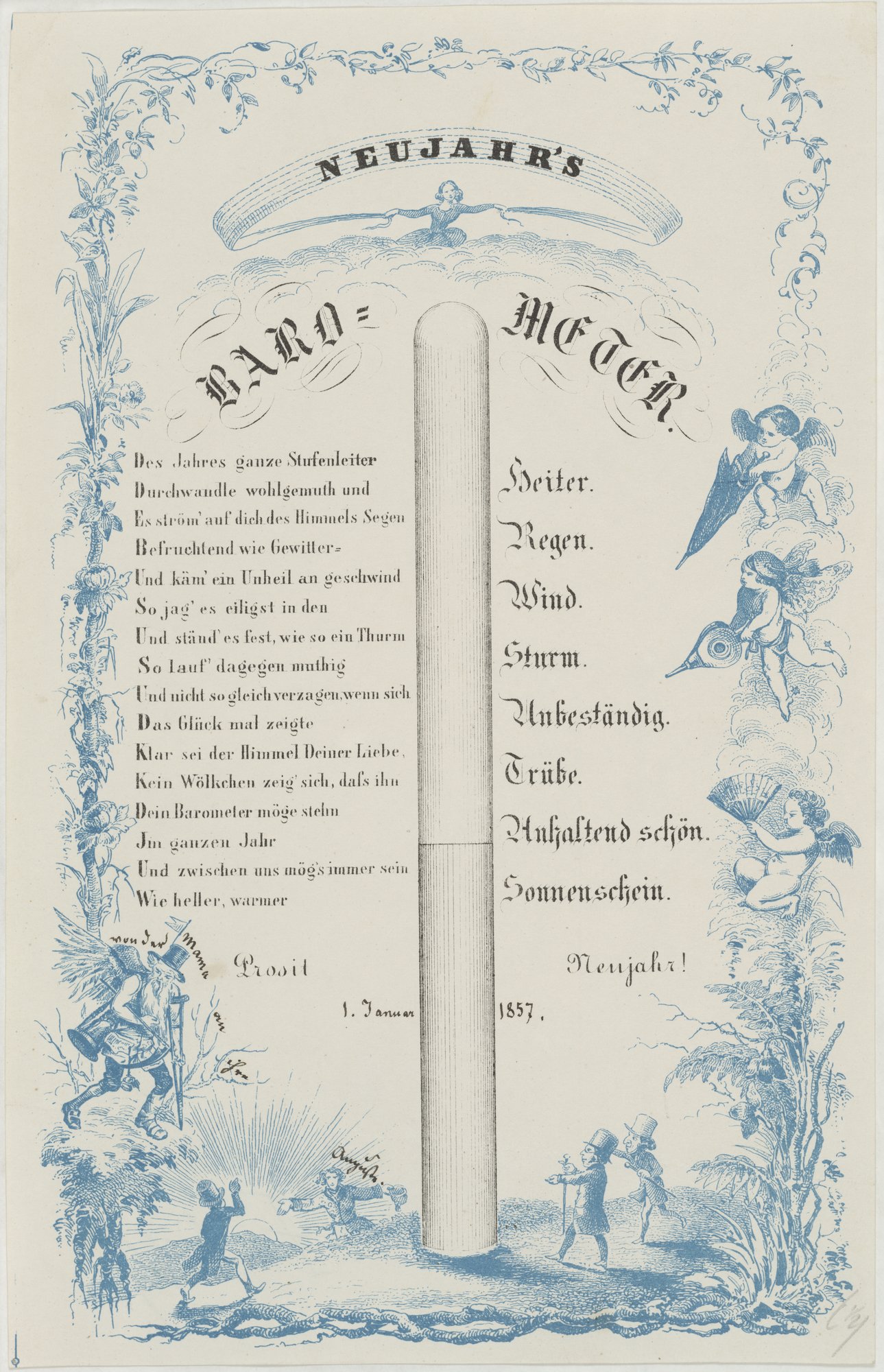 NEUJAHR'S/ BARO= METER. (Kulturstiftung Sachsen-Anhalt Public Domain Mark)