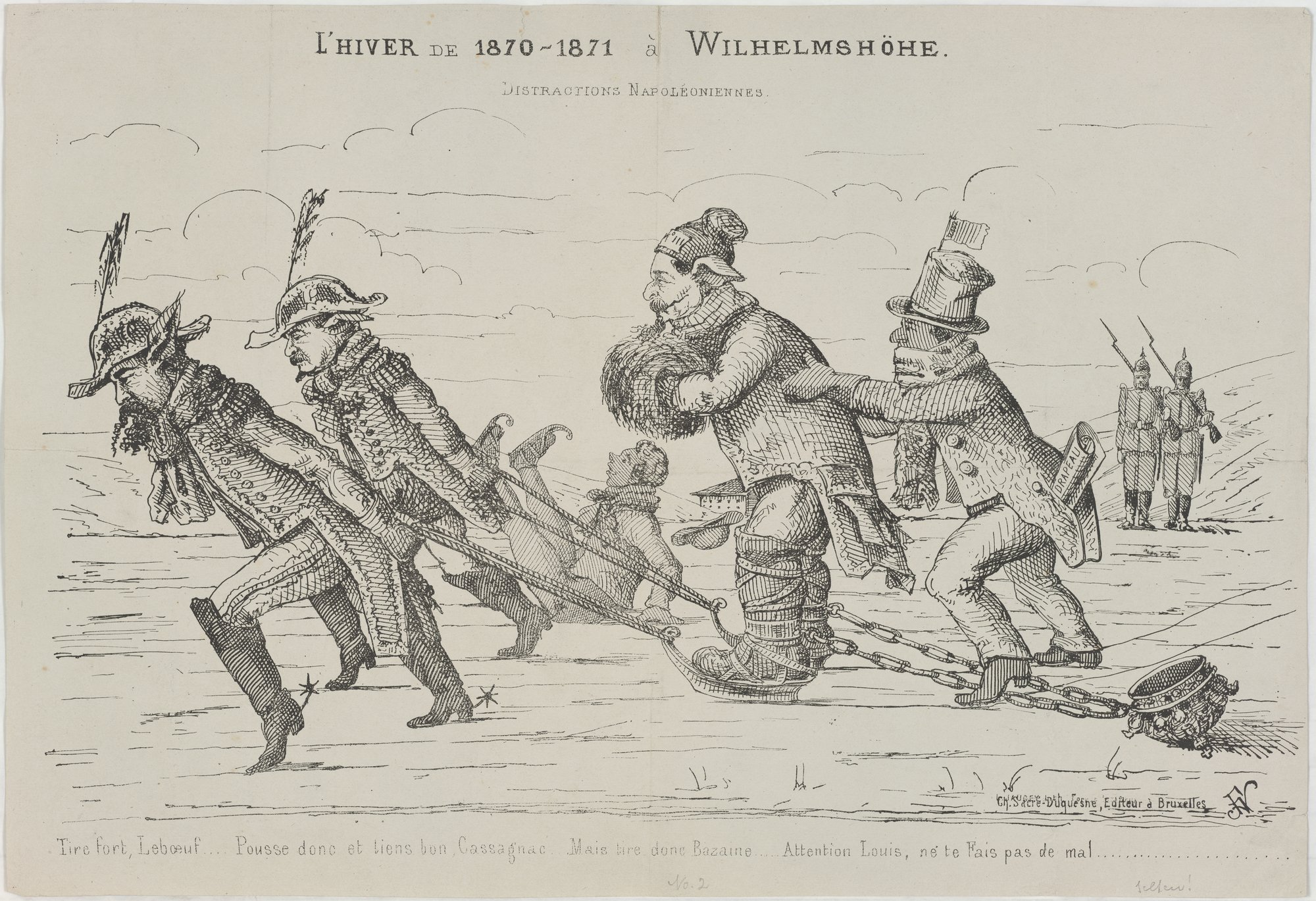 L'HIVER DE 1870-1871 à WILHELMSHÖHE./ DISTRACTIONS NAPOLÈONIENNES. (Kulturstiftung Sachsen-Anhalt Public Domain Mark)