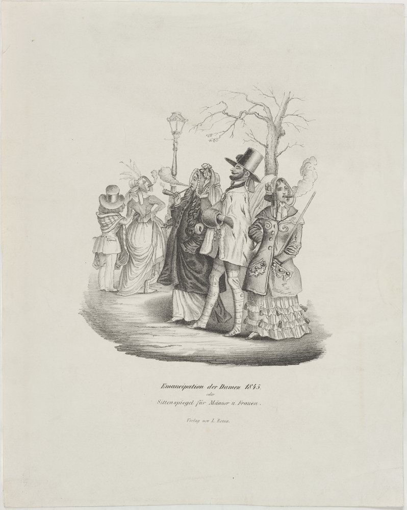 Emancipation der Damen 1845./ oder/ Sittenspiegel für Männer u. Frauen. (Kulturstiftung Sachsen-Anhalt Public Domain Mark)