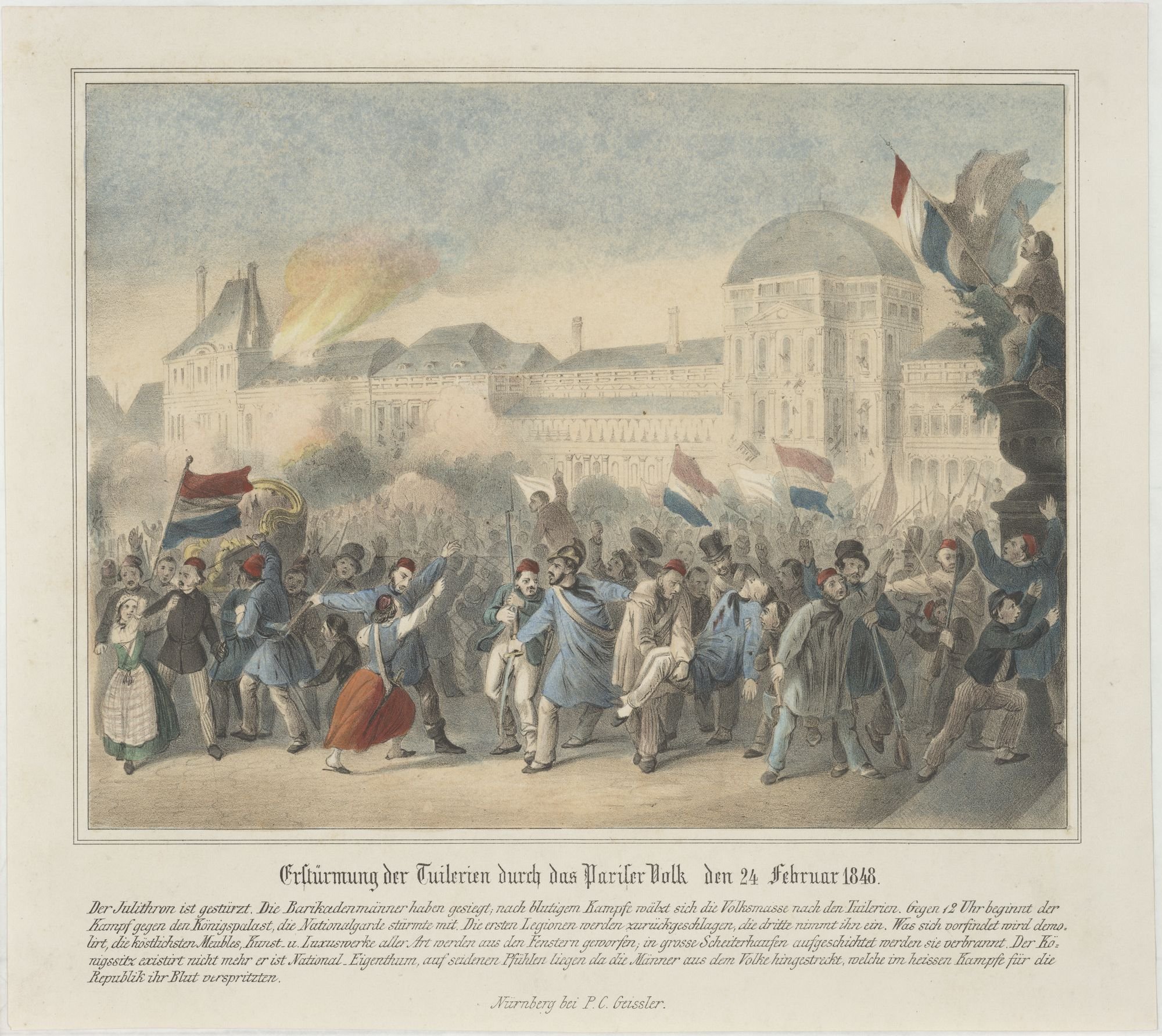 Erstürmung der Tuilerien durch das Pariser Volk den 24. Februar 1848. (Kulturstiftung Sachsen-Anhalt Public Domain Mark)