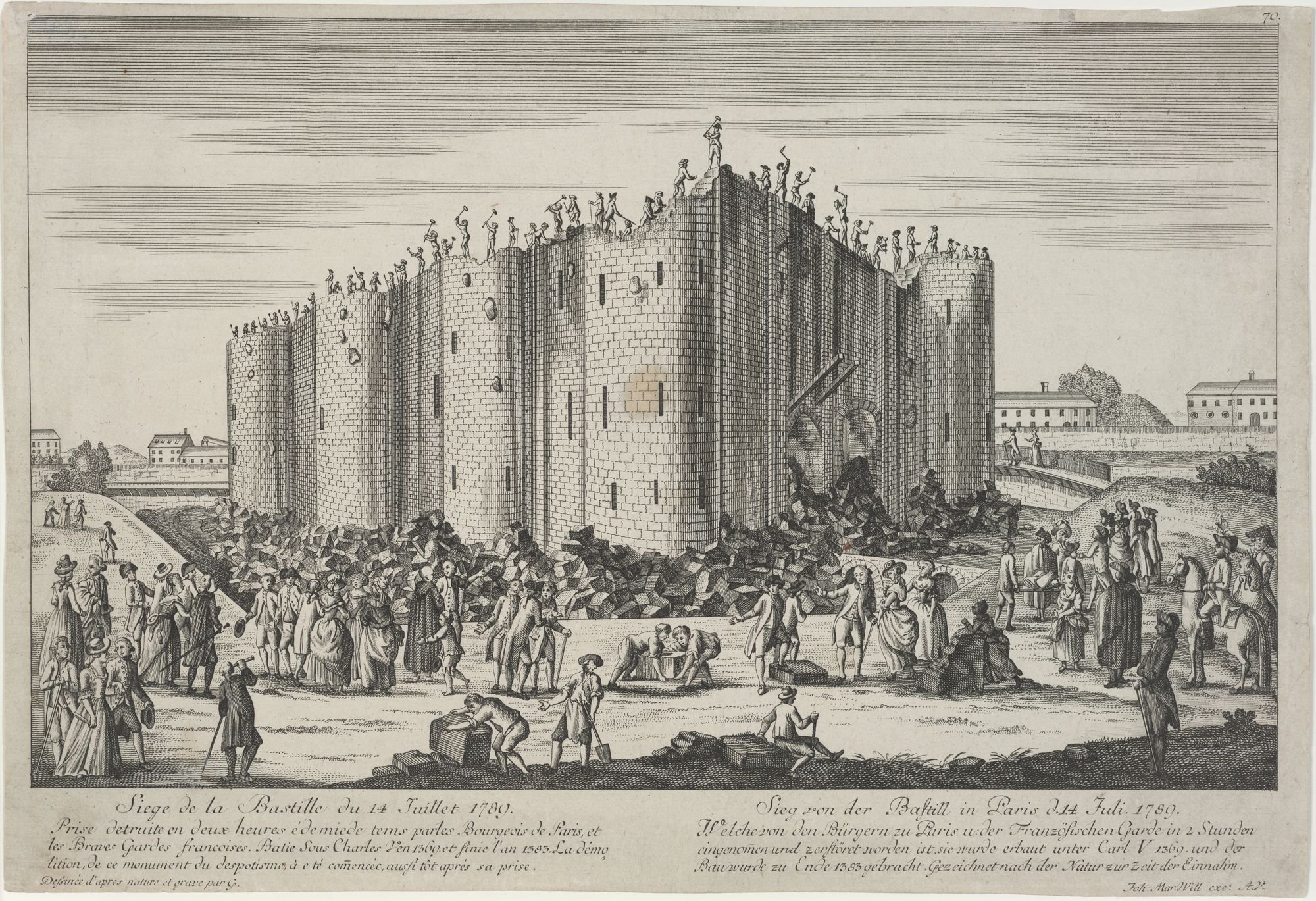 Sieg von der Bastill in Paris d. 14. Juli 1789. (Kulturstiftung Sachsen-Anhalt Public Domain Mark)