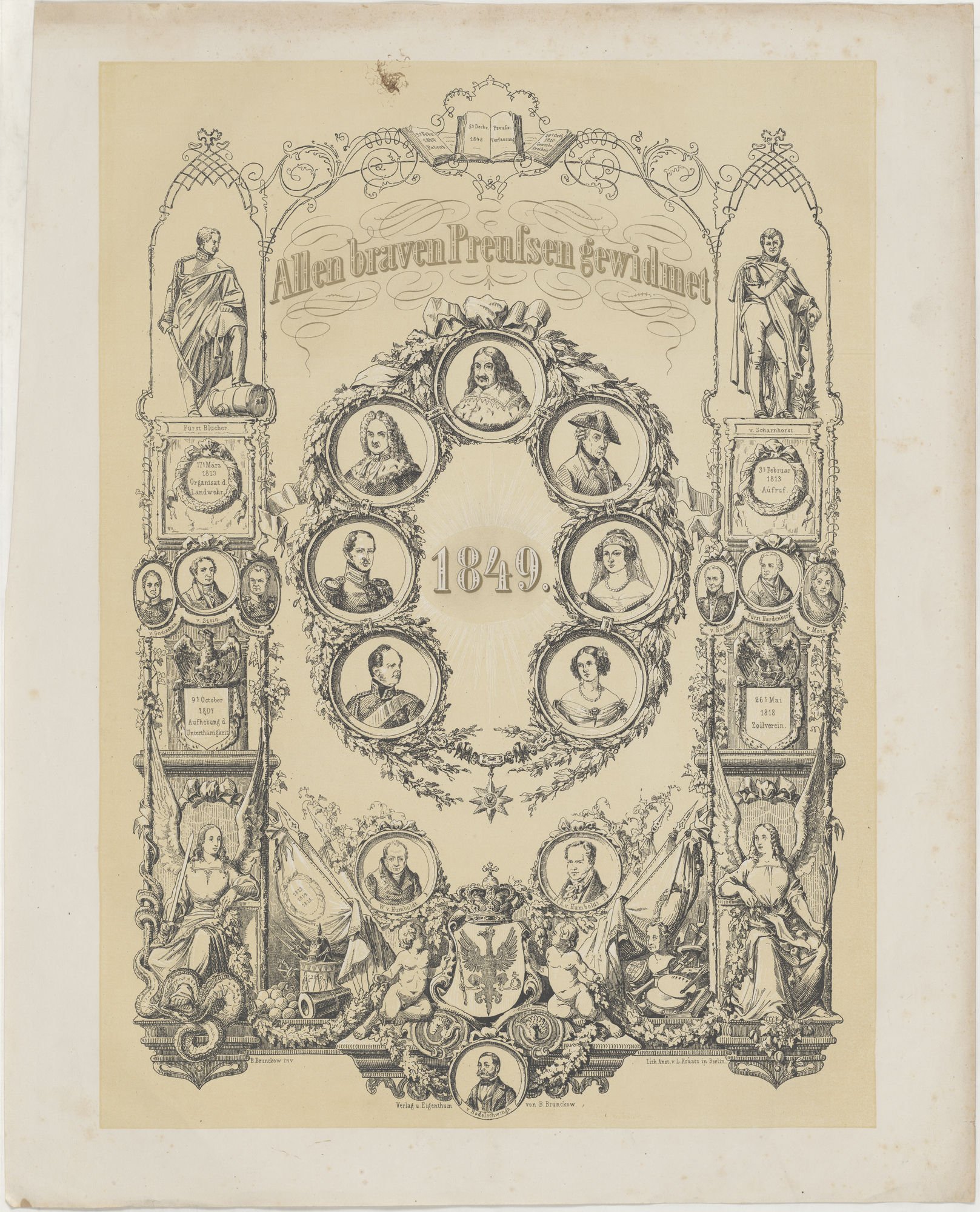 Allen braven Peussen gewidmet/ 1849 (Kulturstiftung Sachsen-Anhalt Public Domain Mark)