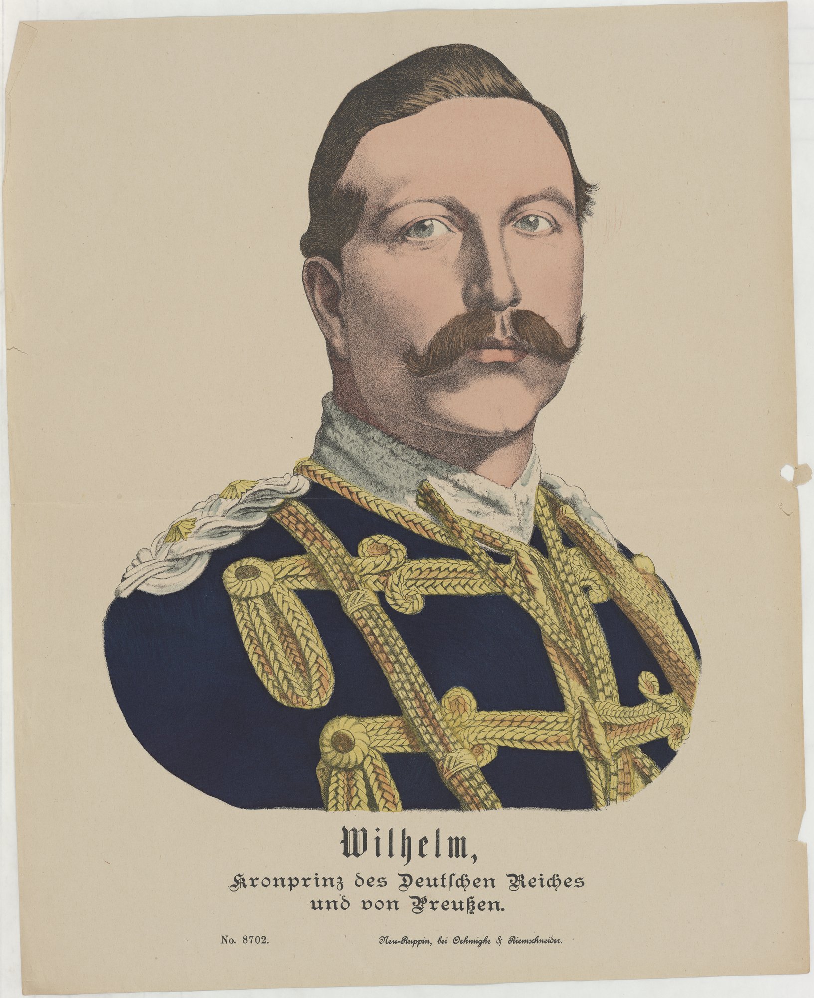 Wilhelm,/ Kronprinz des Deutschen Reiches/ und von Preußen. (Kulturstiftung Sachsen-Anhalt Public Domain Mark)