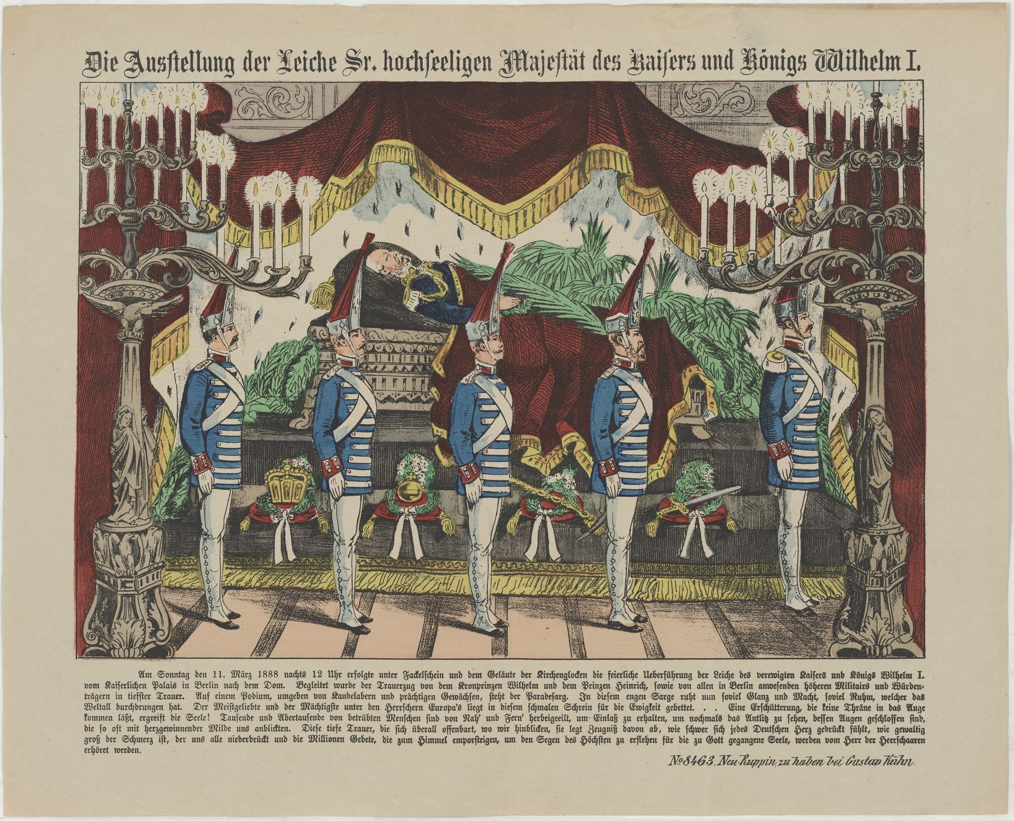 Die Ausstellung der Leiche Sr. hochseeligen Majestät des Kaisers und Königs Wilhelm I. (Kulturstiftung Sachsen-Anhalt Public Domain Mark)
