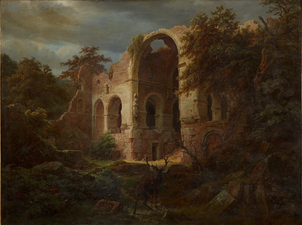 Die Ruinen des Klosters auf dem Petersberg bei Halle (Kulturstiftung Sachsen-Anhalt, Punctum/Bertram Kober RR-F)