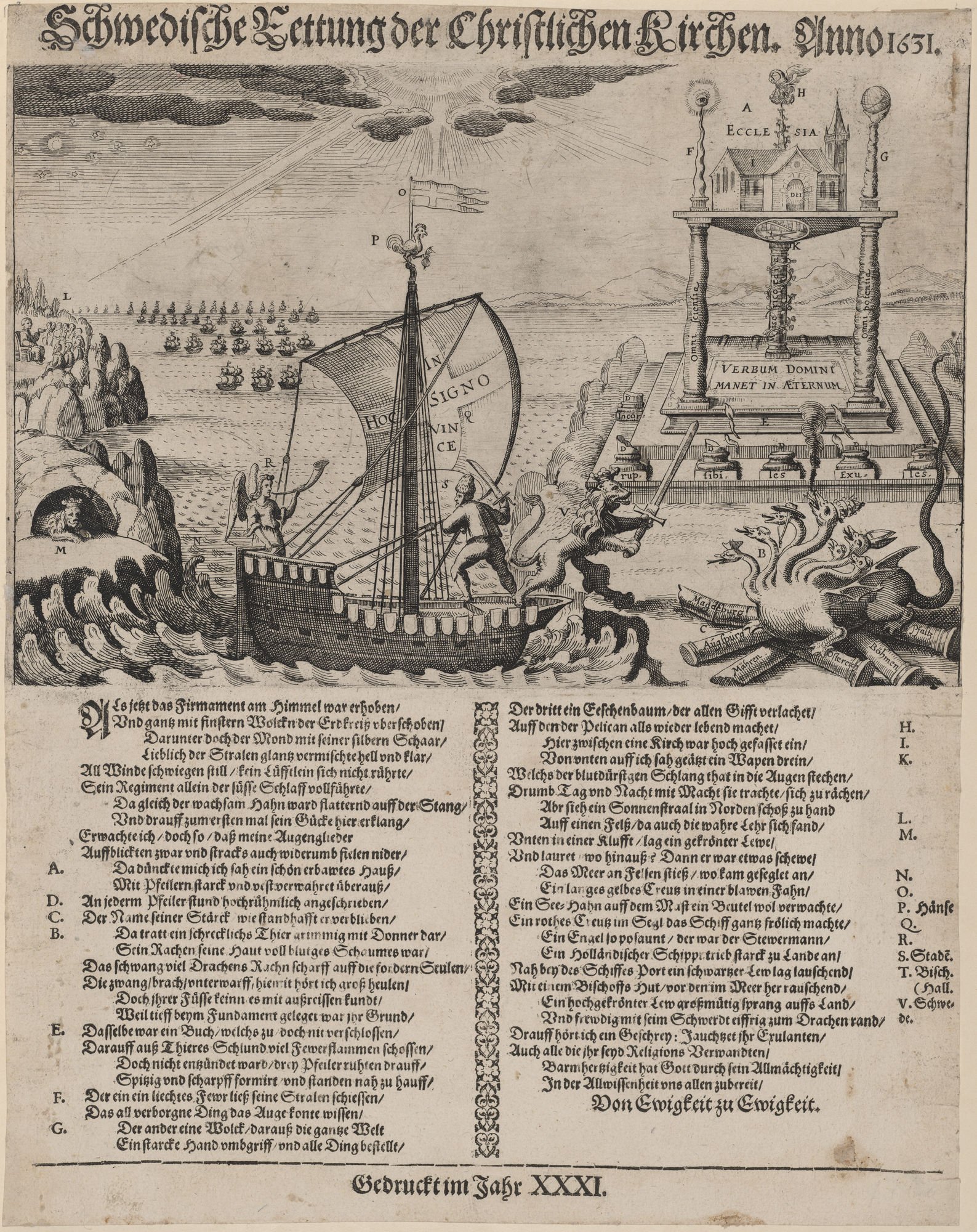 Schwedische Rettung der Christlichen Kirchen. Anno 1631. (Kulturstiftung Sachsen-Anhalt Public Domain Mark)