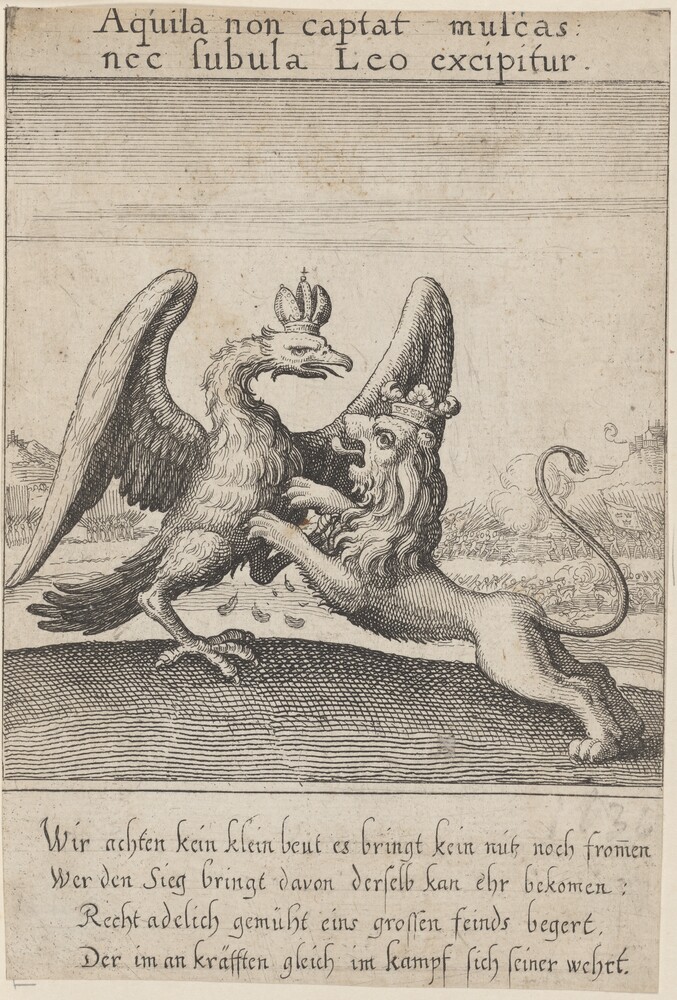 Aquila non captat muscas nec subula Leo excipitur (Kulturstiftung Sachsen-Anhalt Public Domain Mark)