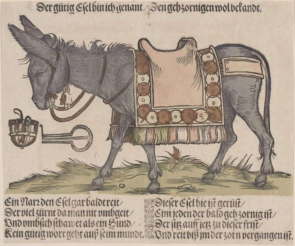 Der gütig Esel bin ich genant/ Den gehzornige (Kulturstiftung Sachsen-Anhalt Public Domain Mark)