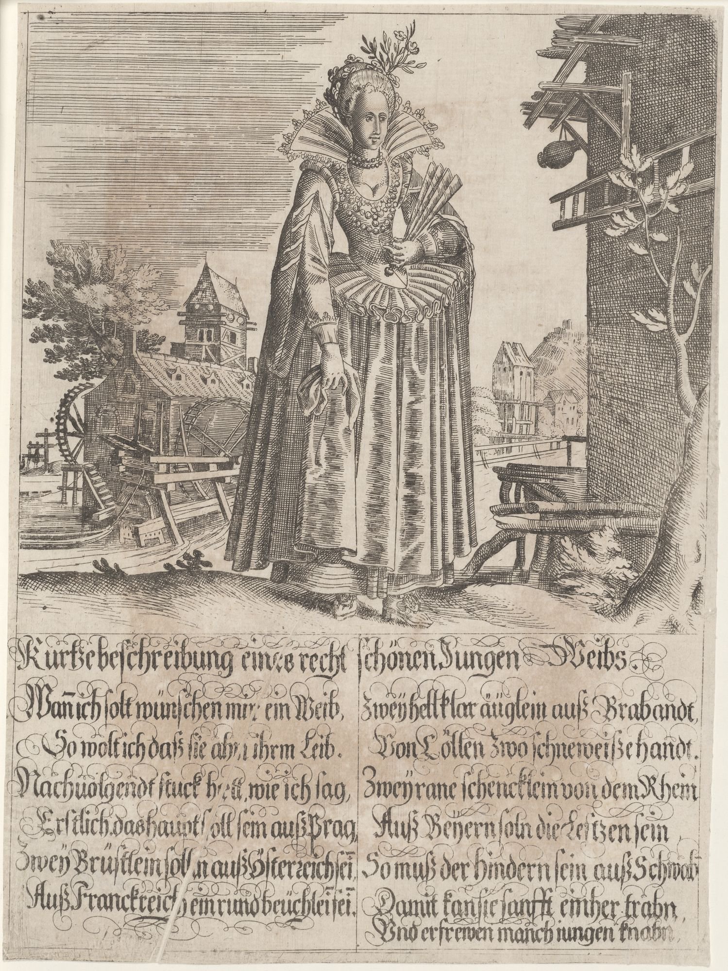 Kurtze beschreibung eines recht schönen Jungen Weibs. (Kulturstiftung Sachsen-Anhalt Public Domain Mark)