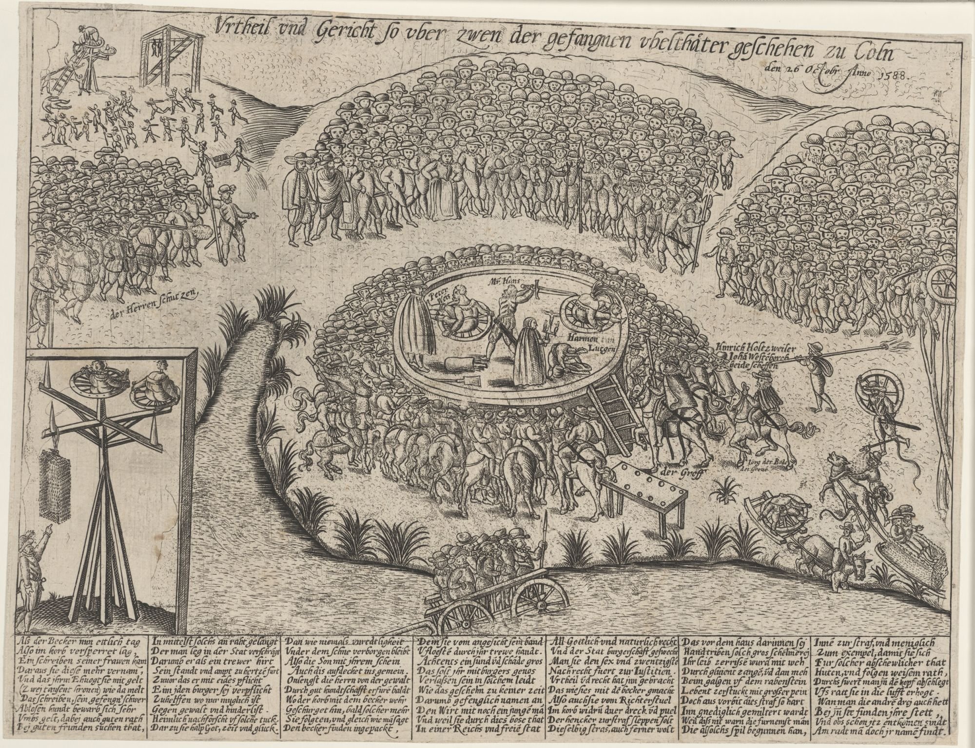 Urtheil und Gericht so uber zwen der gefangnen ubelthaeter geschehen zu Coln/ den 26 Octobr Anno 1588. (Kulturstiftung Sachsen-Anhalt Public Domain Mark)