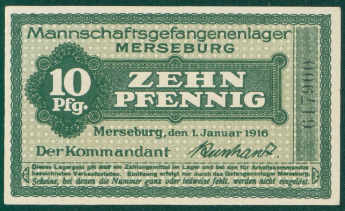 Lagergeld Merseburg "zehn Pfennig", No. 617900 (Kulturhistorisches Museum Schloss Merseburg CC BY-NC-SA)