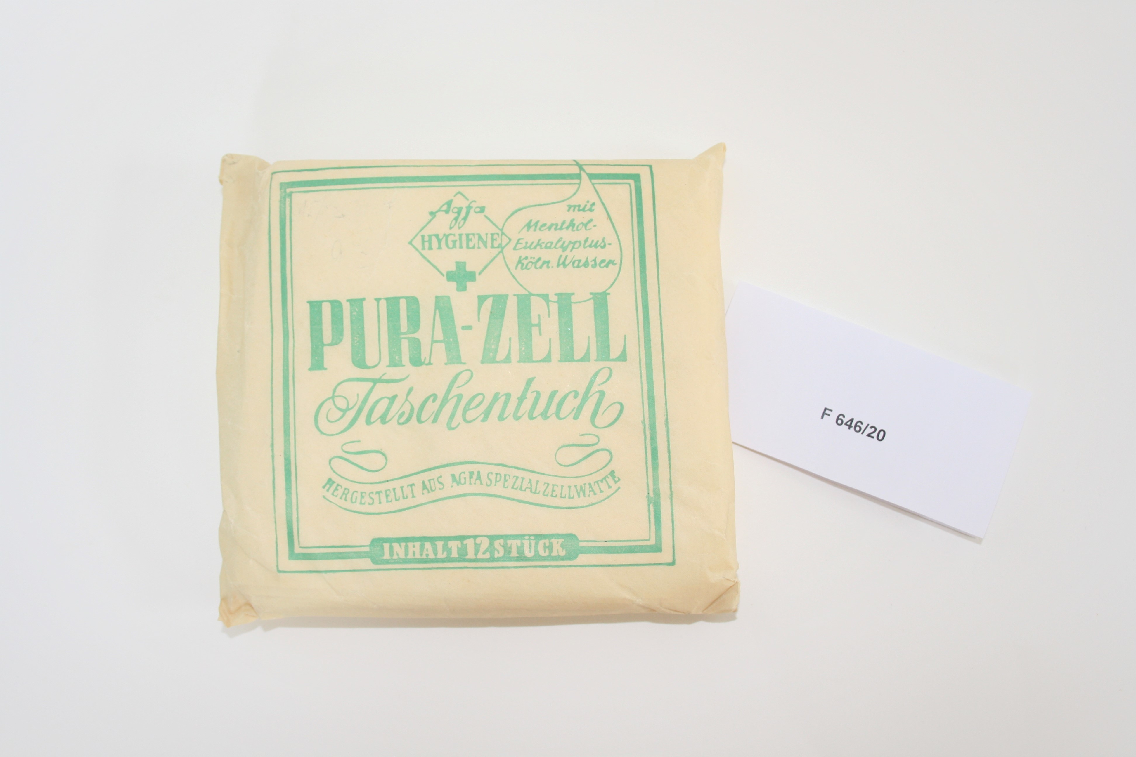 Pura-Zell Taschentücher (Industrie- und Filmmuseum Wolfen CC BY-NC-SA)