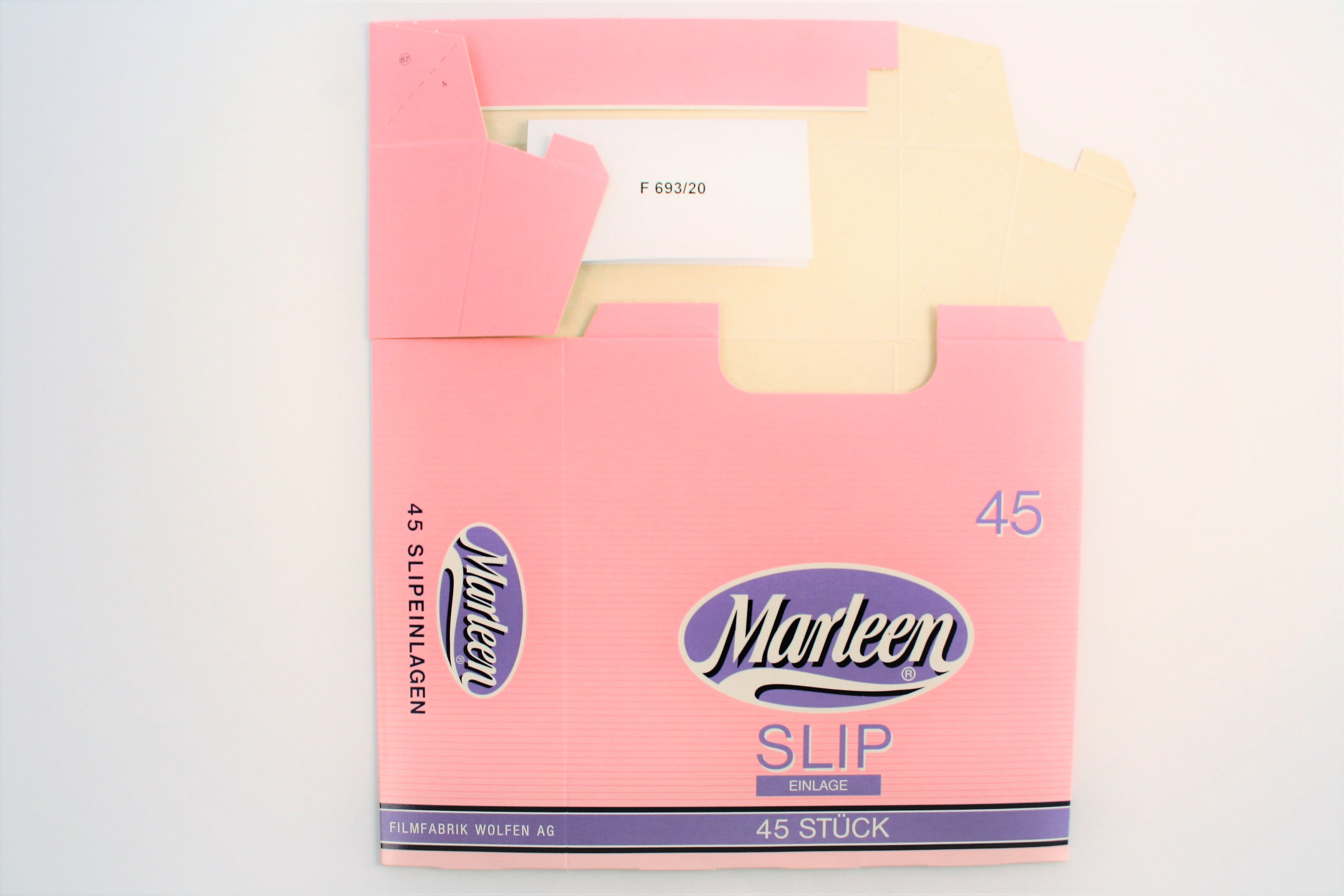 Leerverpackungen Marleen Slip Damenhygiene (Industrie- und Filmmuseum Wolfen CC BY-NC-SA)