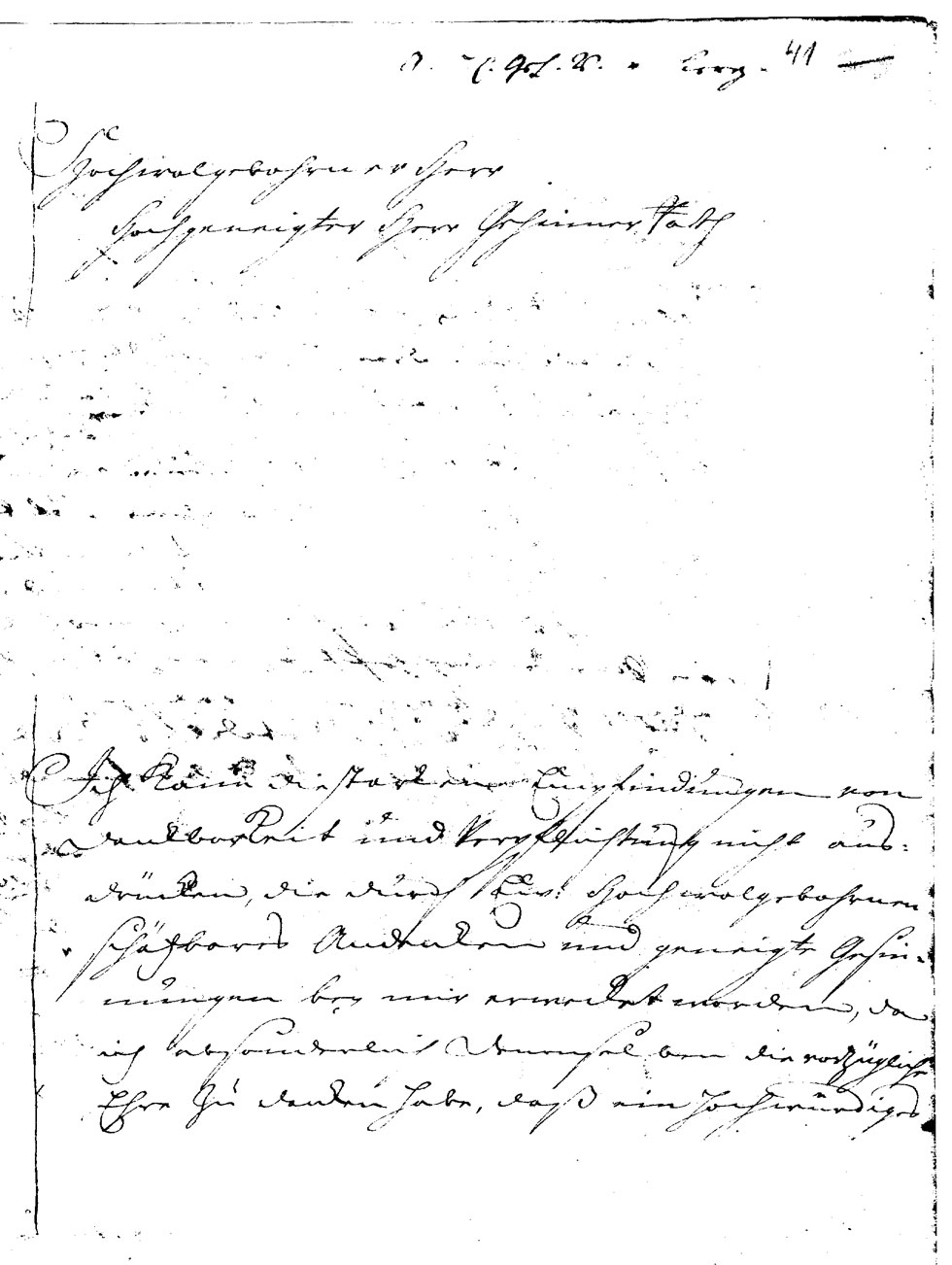 Brief J. J. Spaldings an Christian v. Berg vom 9. März 1750 (Gleimhaus Halberstadt CC BY-NC-SA)