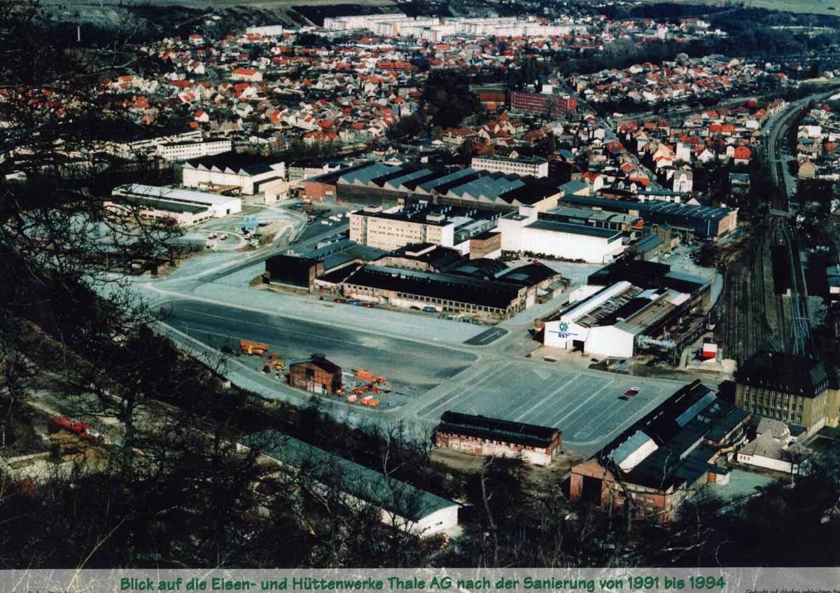 Das Eisenhüttenwerk Thale nach der ökologischen Flächensanierung 1991 bis 1994 (Hüttenmuseum Thale CC BY-NC-SA)