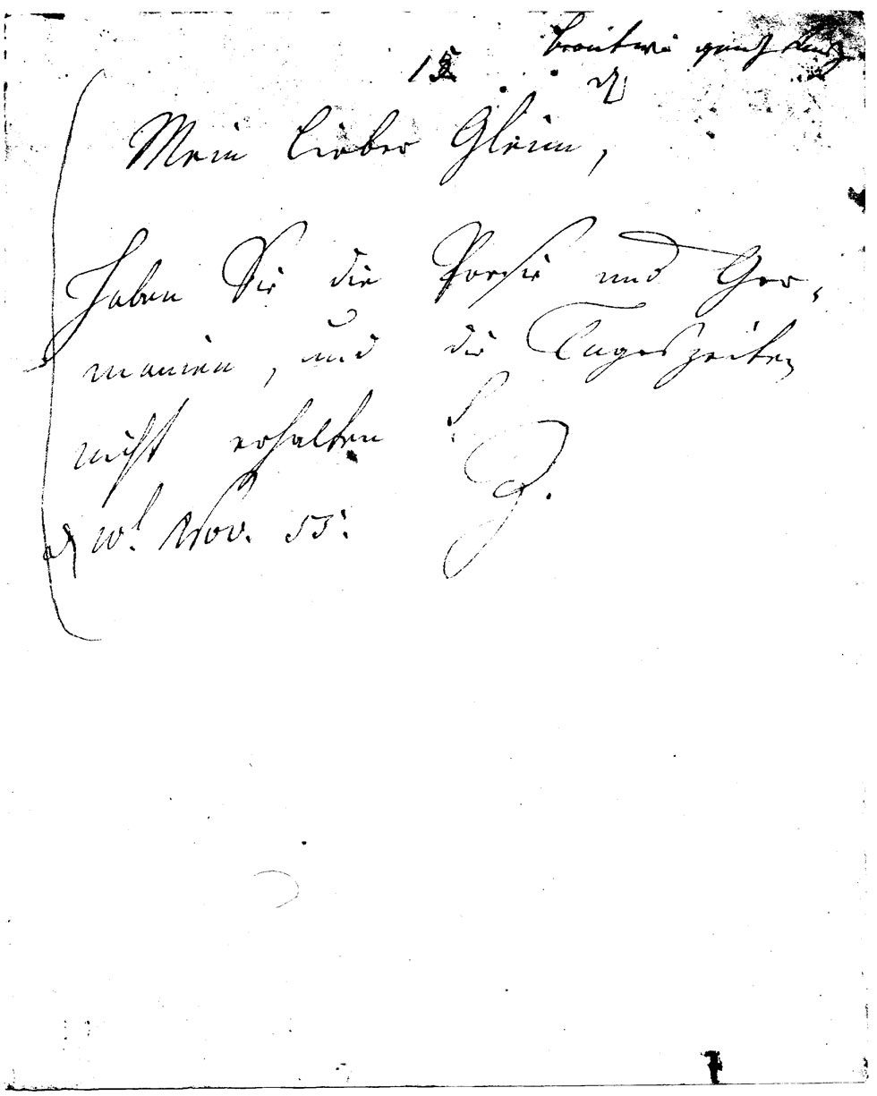 Brief J. F. W. Zachariaes an J.W.L. Gleim vom 10. November 1755 (Gleimhaus Halberstadt CC BY-NC-SA)