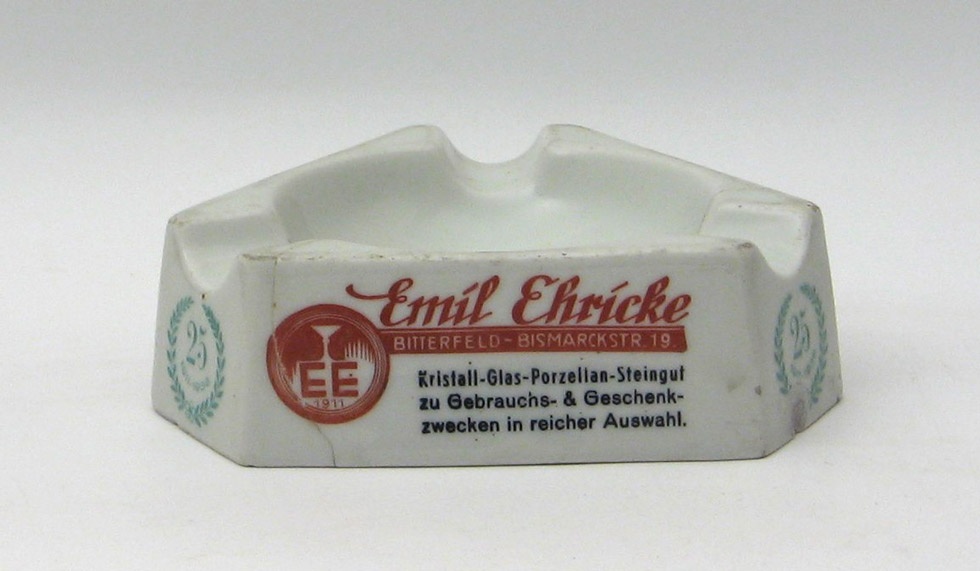 Aschenbecher &quot;Emil Ehricke&quot; (Kreismuseum Bitterfeld CC BY-NC-SA)