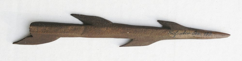 Zweireihige Widerhakenspitze aus Knochen (Kreismuseum Jerichower Land, Genthin CC BY-NC-SA)