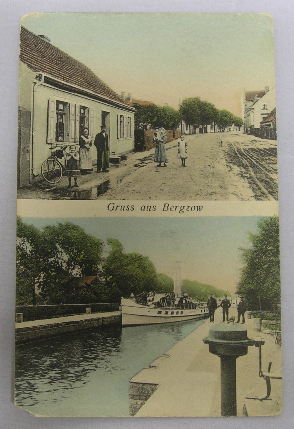 kolorierte Ansichtskarte Bergzow 1913 (Kreismuseum Jerichower Land, Genthin CC BY-NC-SA)
