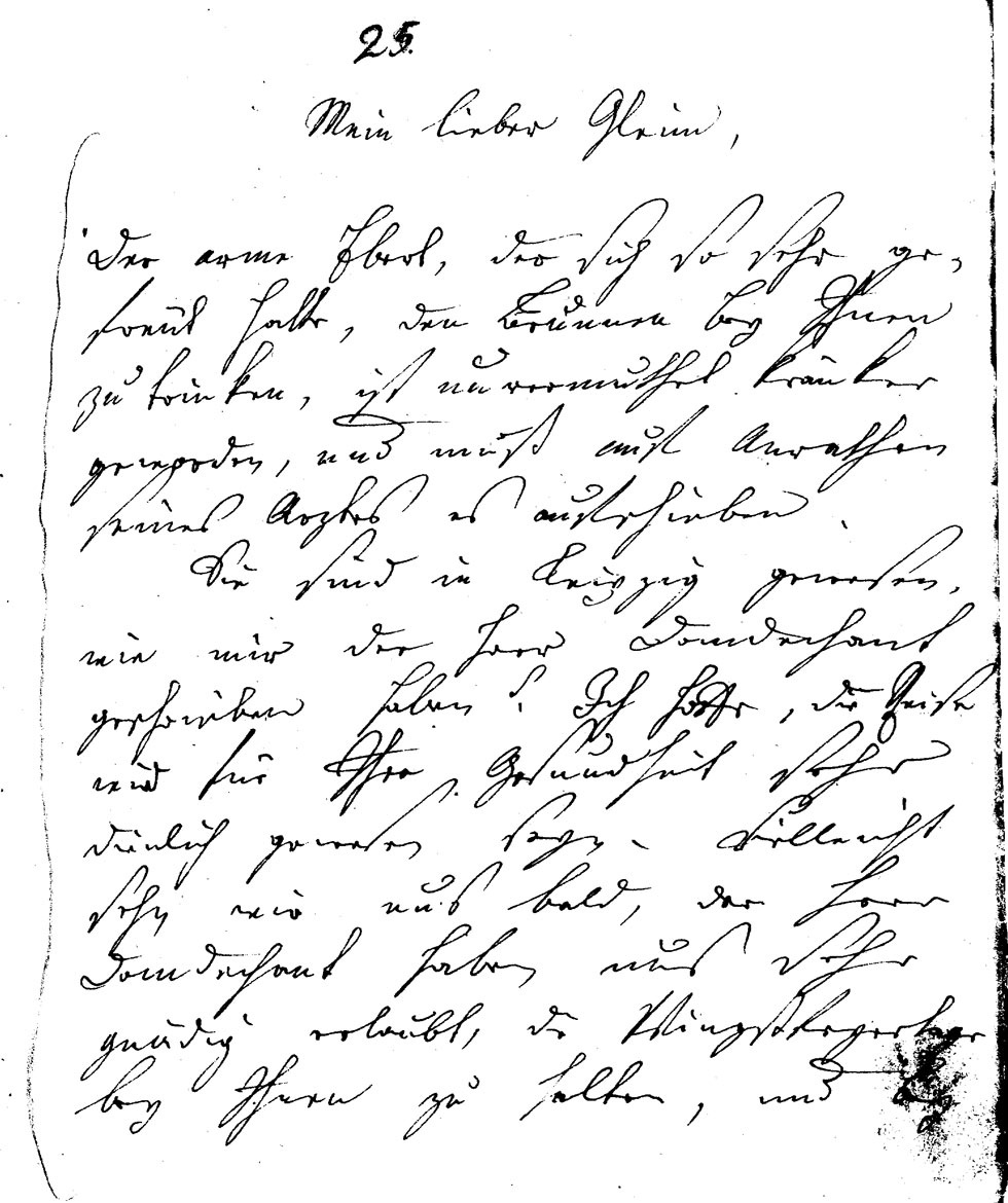 Brief J. F. W. Zachariaes an J.W.L. Gleim vom 2. März 1757 (Gleimhaus Halberstadt CC BY-NC-SA)