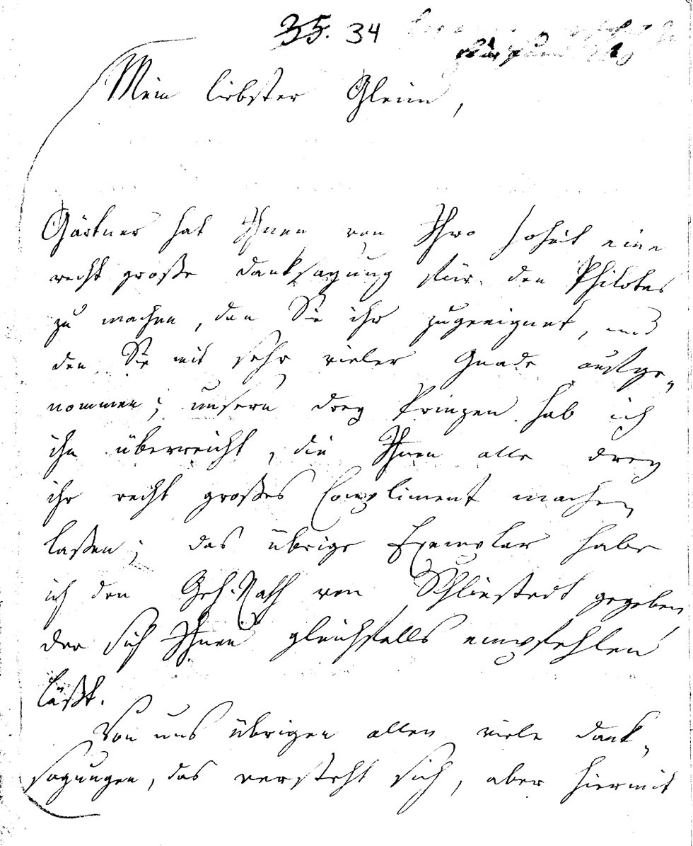Brief J. F. W. Zachariaes an J.W.L. Gleim (Gleimhaus Halberstadt CC BY-NC-SA)