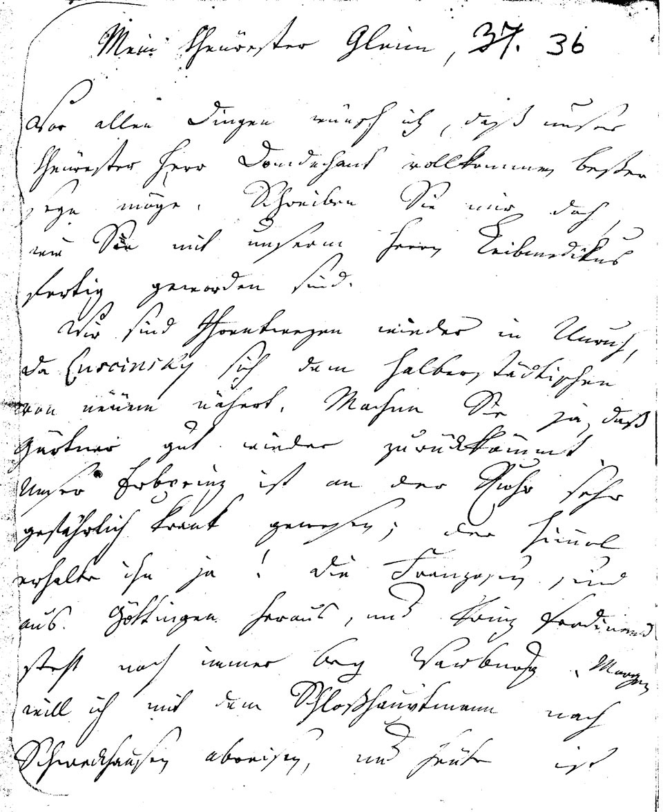 Brief J. F. W. Zachariaes an J.W.L. Gleim vom 16. August 1760 (Gleimhaus Halberstadt CC BY-NC-SA)