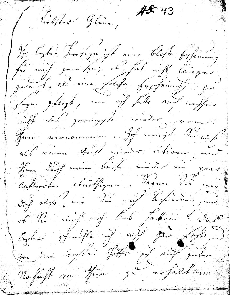 Brief J. F. W. Zachariaes an J.W.L. Gleim vom 25. September 1764 (Gleimhaus Halberstadt CC BY-NC-SA)