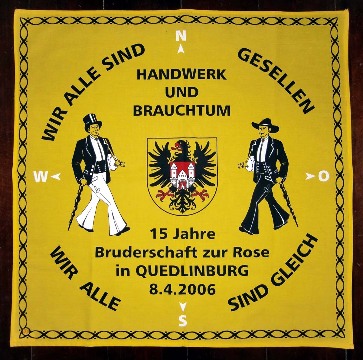 Charlottenburger anlässlich des 15jährigen Bestehens der Bruderschaft zur Rose in Quedlinburg (Herbergsmuseum / Historische Gesellenherberge Blankenburg CC BY-NC-SA)