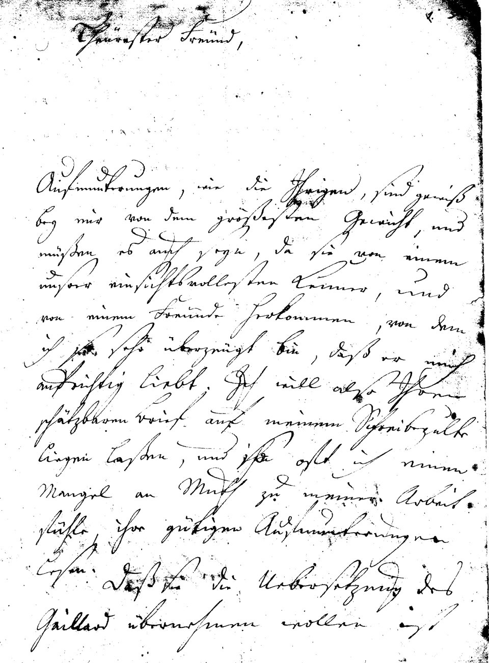 Brief J. F. W. Zachariaes (Gleimhaus Halberstadt CC BY-NC-SA)